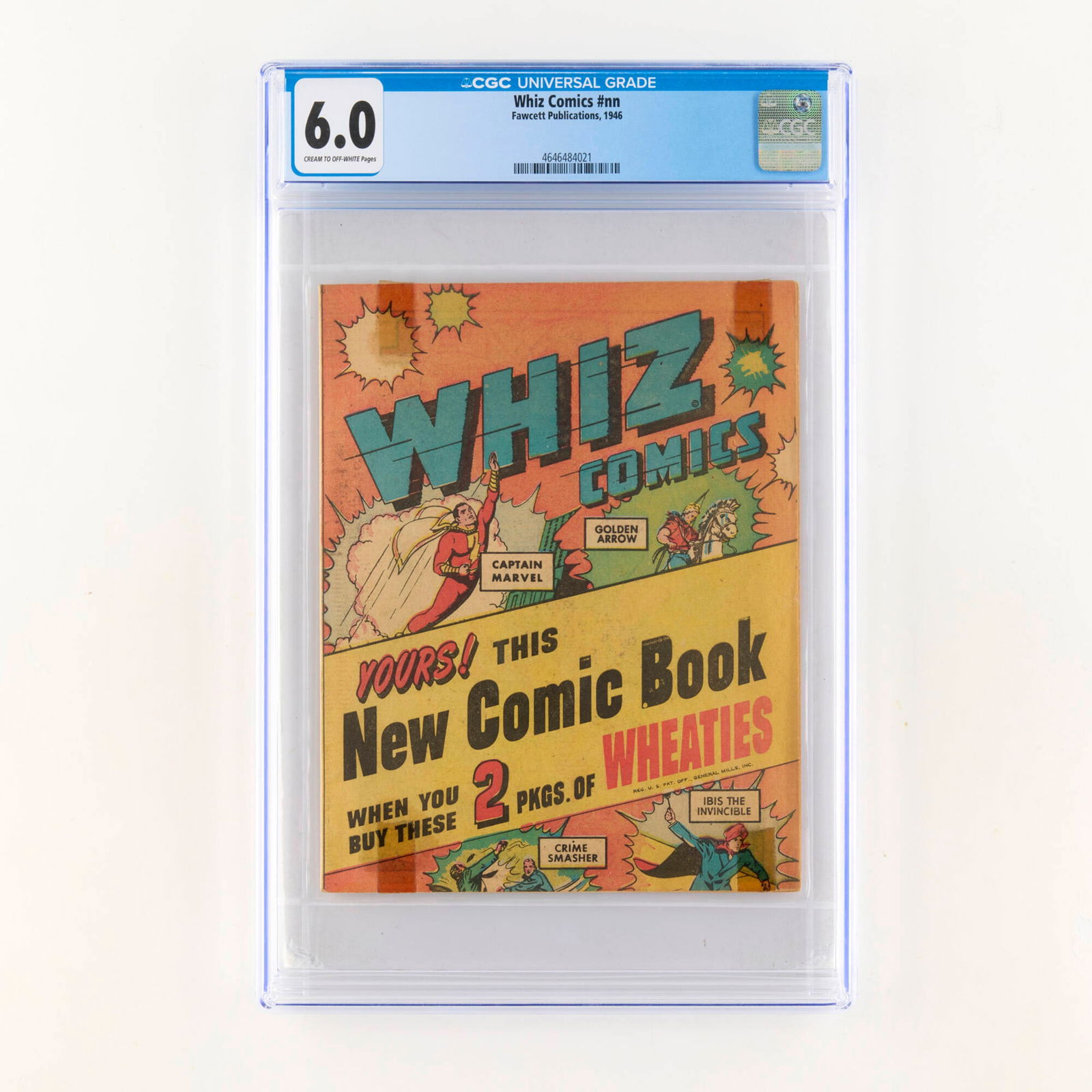 Fawcett Publications Whiz Comics #nn CGC 6.0 Wheaties (1 of 2)