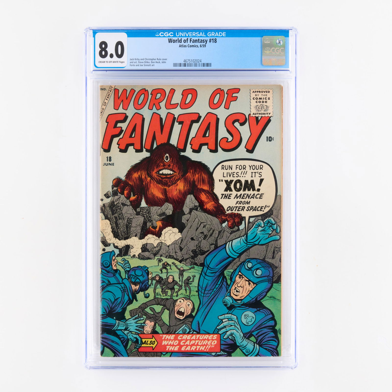 Atlas Comics World of Fantasy #18 CGC 8.0 (1 of 2)