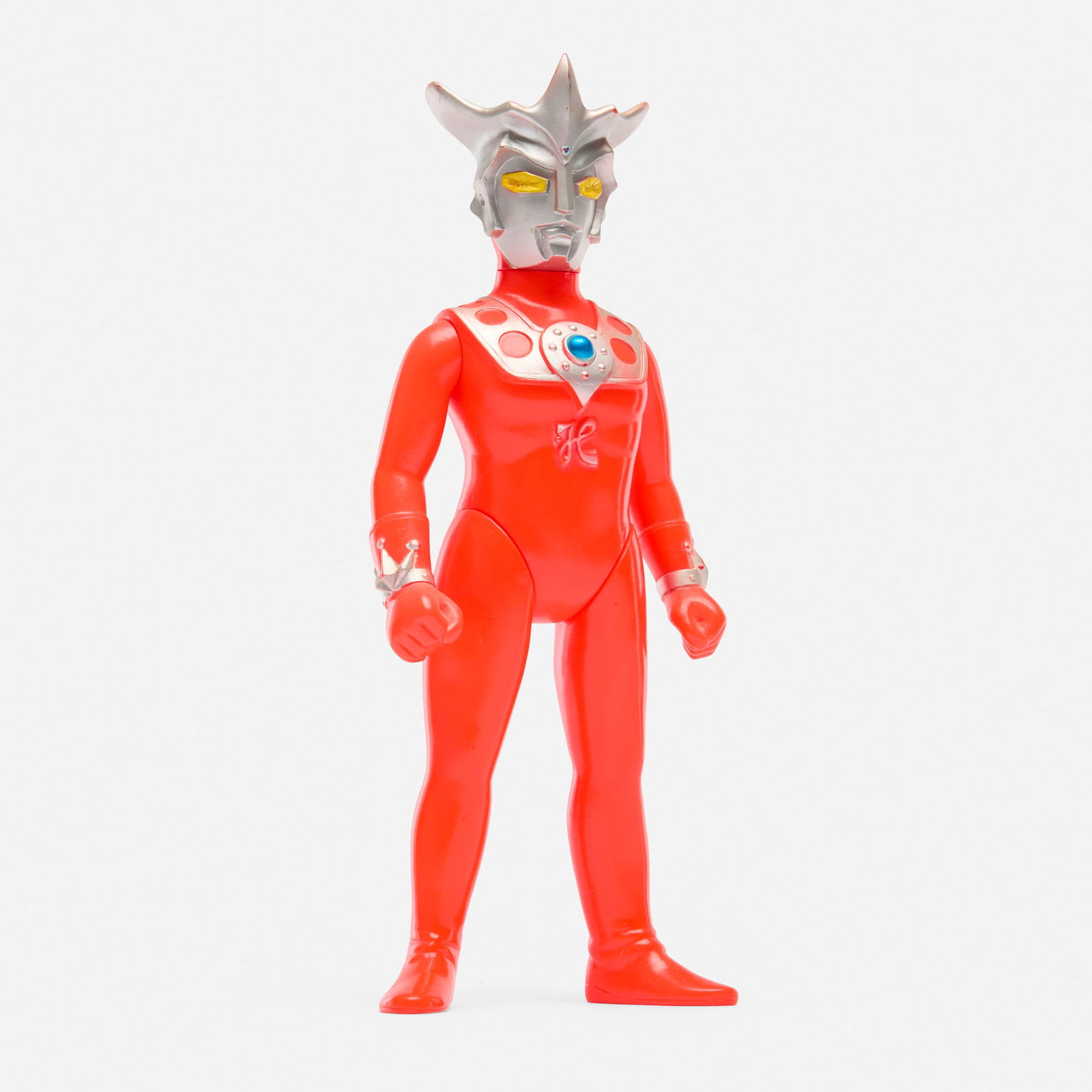 Popy Ultraman Leo Large Vinyl: Popy Ultraman Leo Large Vinyl PopyJapan, c. 1970 12.2 h x 5.1 w x 2 d in (31 x 13 x 5 cm) Condition Notes: Near mint example with minimal paint rubs. This work will ship from