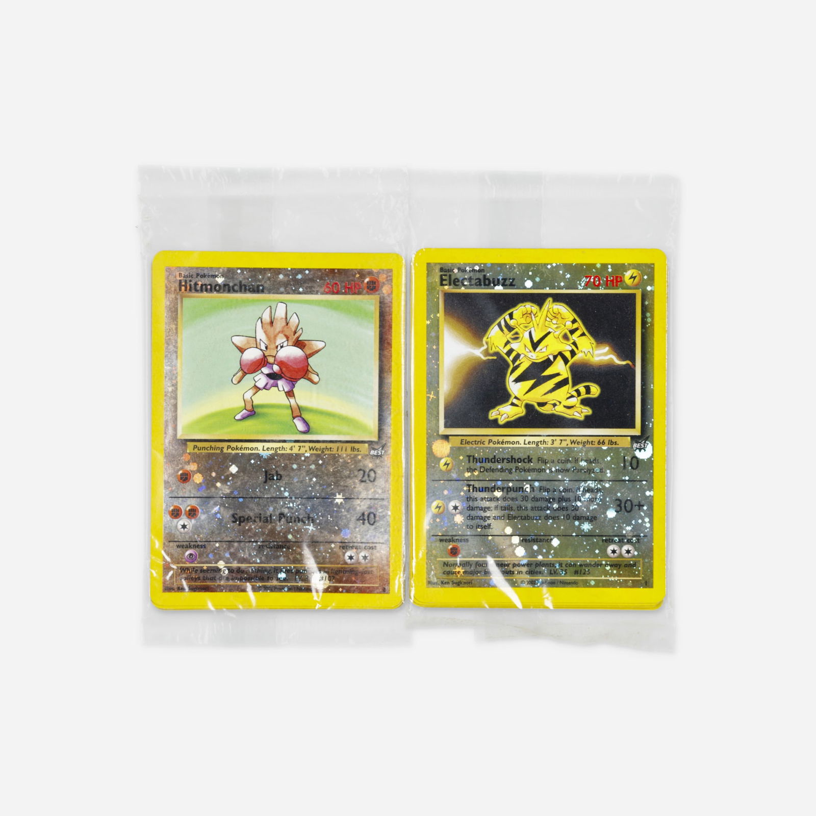 Pokemon Best of Game Promos 1 Electabuzz 2 Hitmonchan Uncirculated Distribution Pack Factory Sealed (1 of 2)
