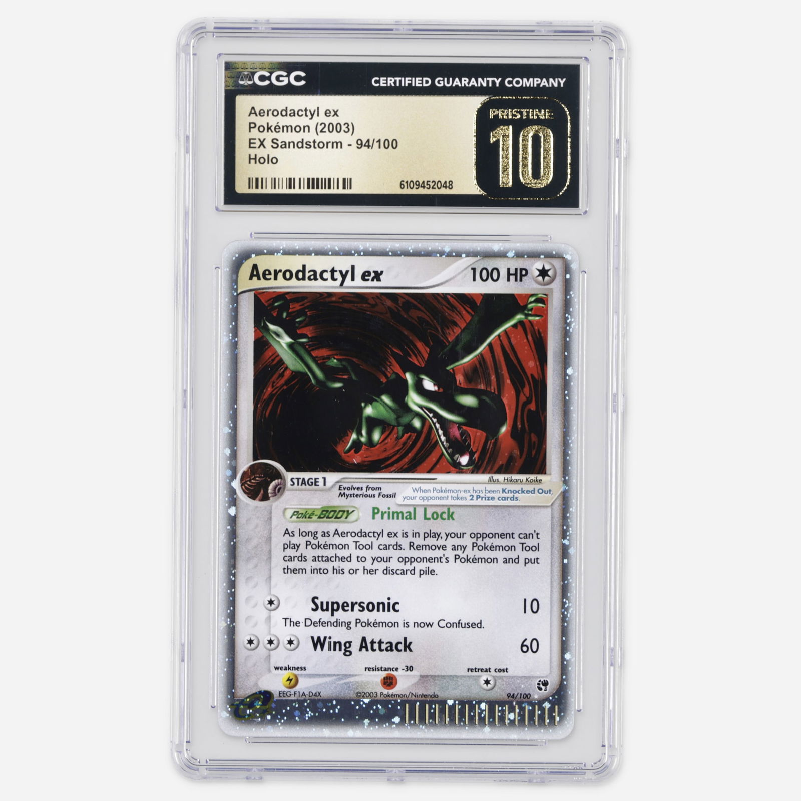 2003 Pokemon EX Sandstorm 94/100 Aerodactyl ex Holo Trading Card CGC 10 Pristine (1 of 4)