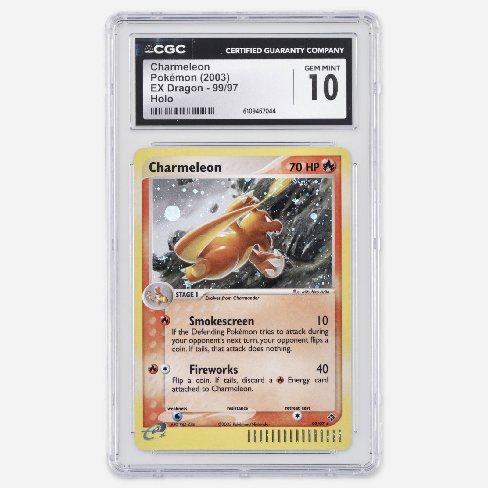 2003 Pokemon EX Dragon 99/97 Charmeleon Holo Trading Card CGC 10 (1 of 2)