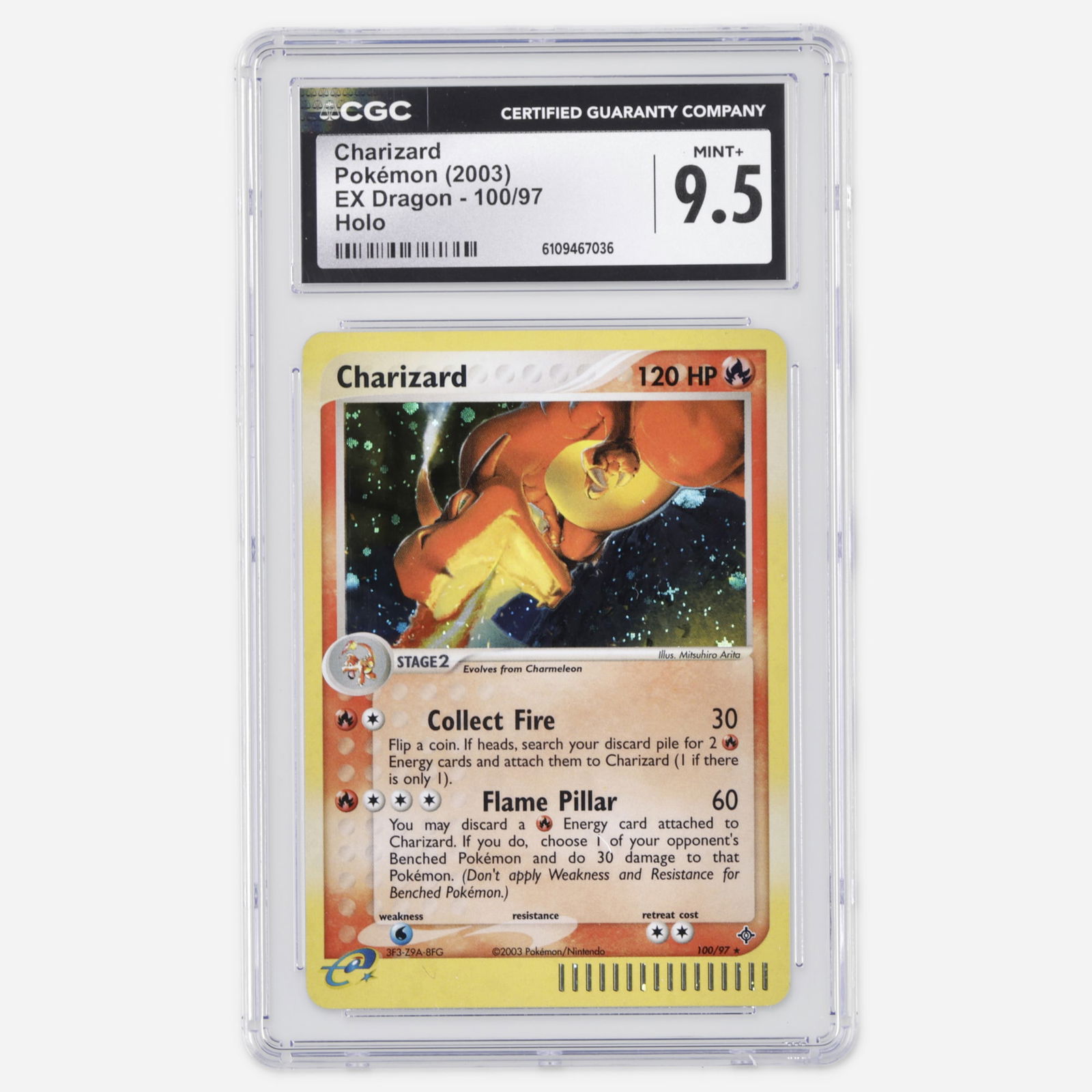 2003 Pokemon EX Dragon 100/97 Charizard Holo Trading Card CGC 9.5 (1 of 4)