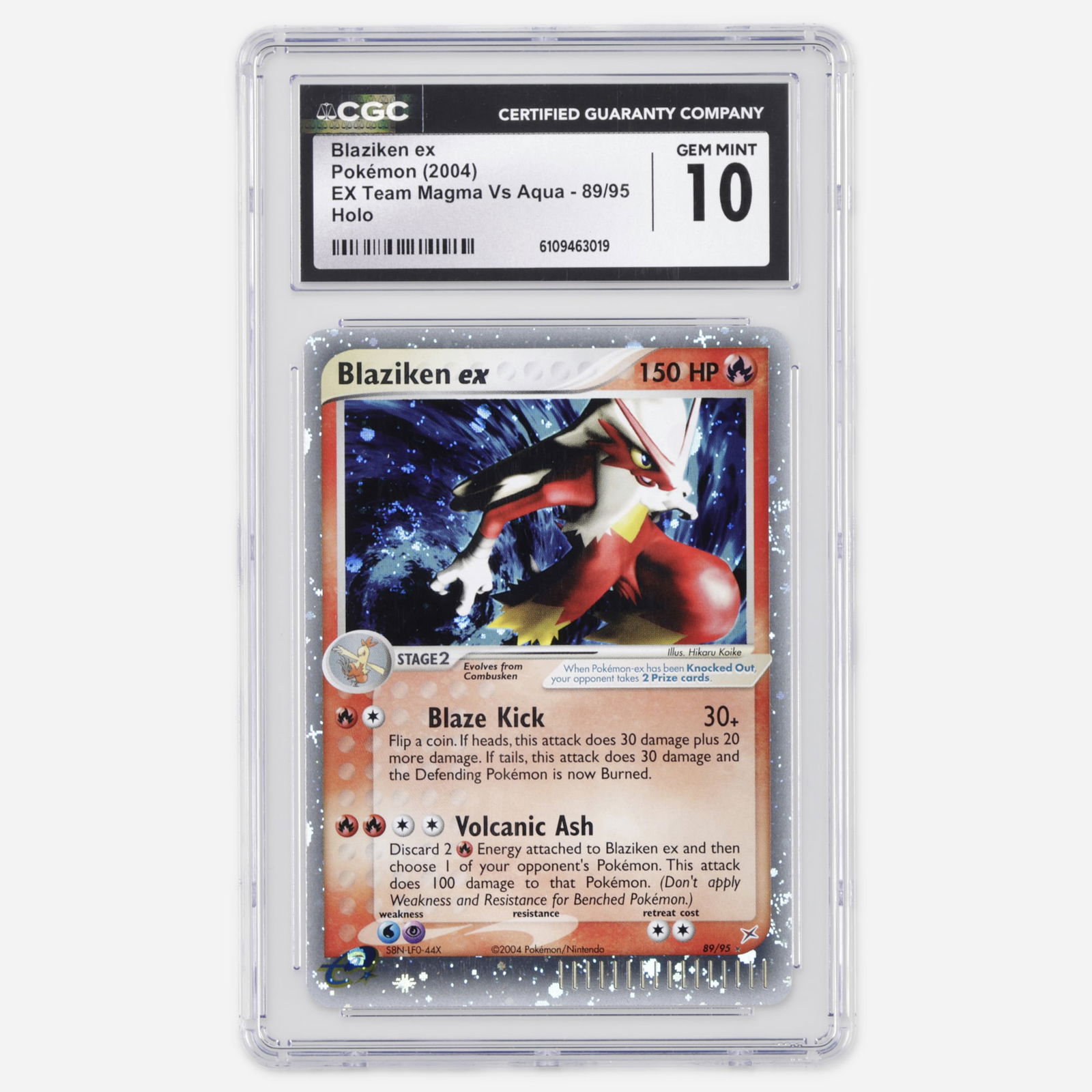 2004 Pokemon EX Team Magma Vs Aqua 89/95 Blaziken ex Holo Trading Card CGC 10 (1 of 4)