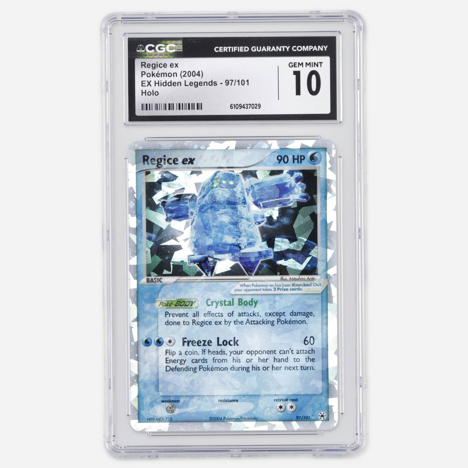 2004 Pokemon EX Hidden Legends 97/101 Regice ex Holo Trading Card CGC 10 (1 of 2)