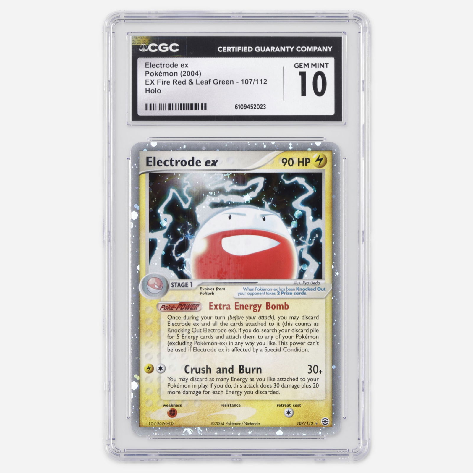 2004 Pokemon EX Fire Red & Leaf Green 107/112 Electrode ex Holo Trading Card CGC 10 (1 of 2)