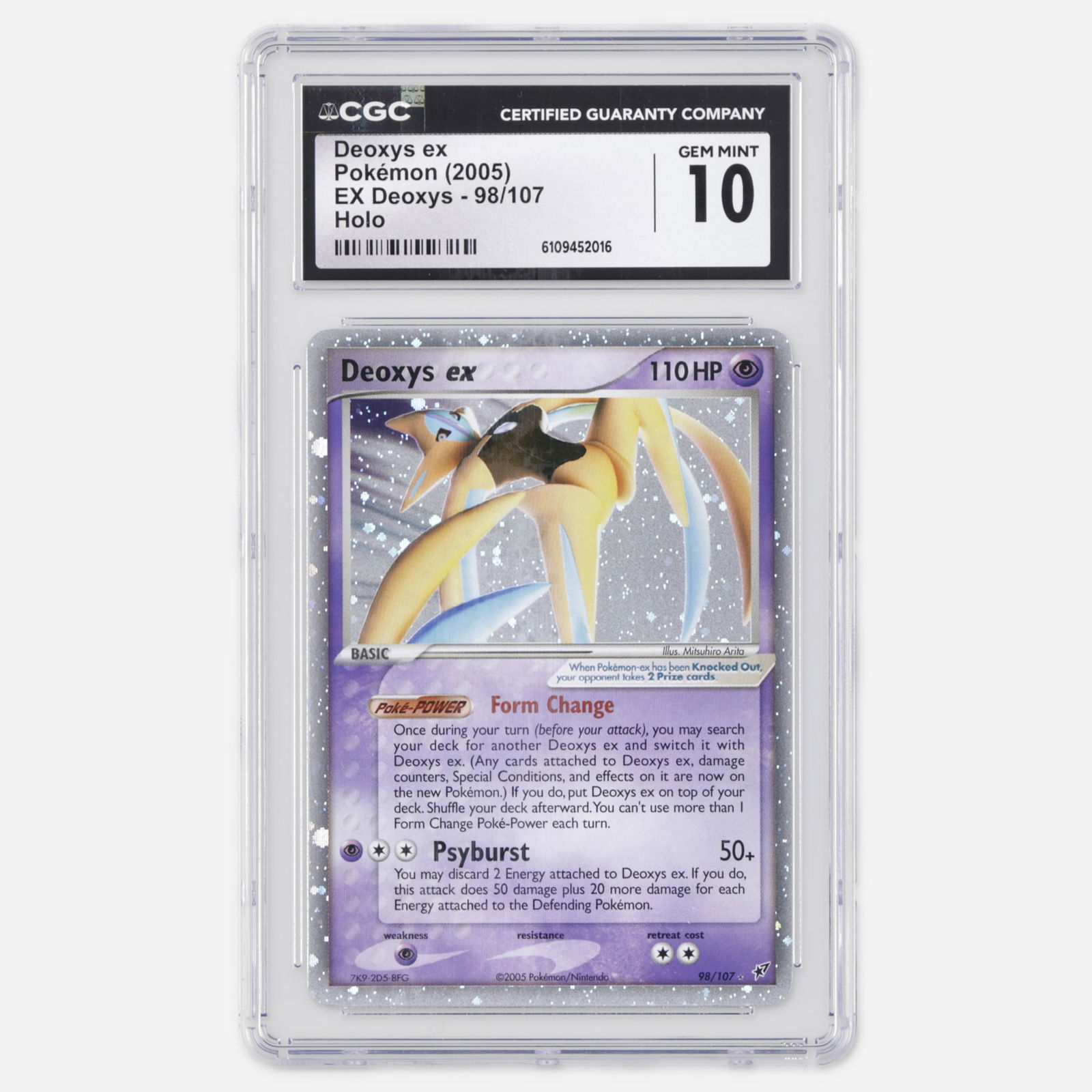 2005 Pokemon EX Deoxys 98/107 Deoxys ex Holo Trading Card CGC 10 (1 of 4)