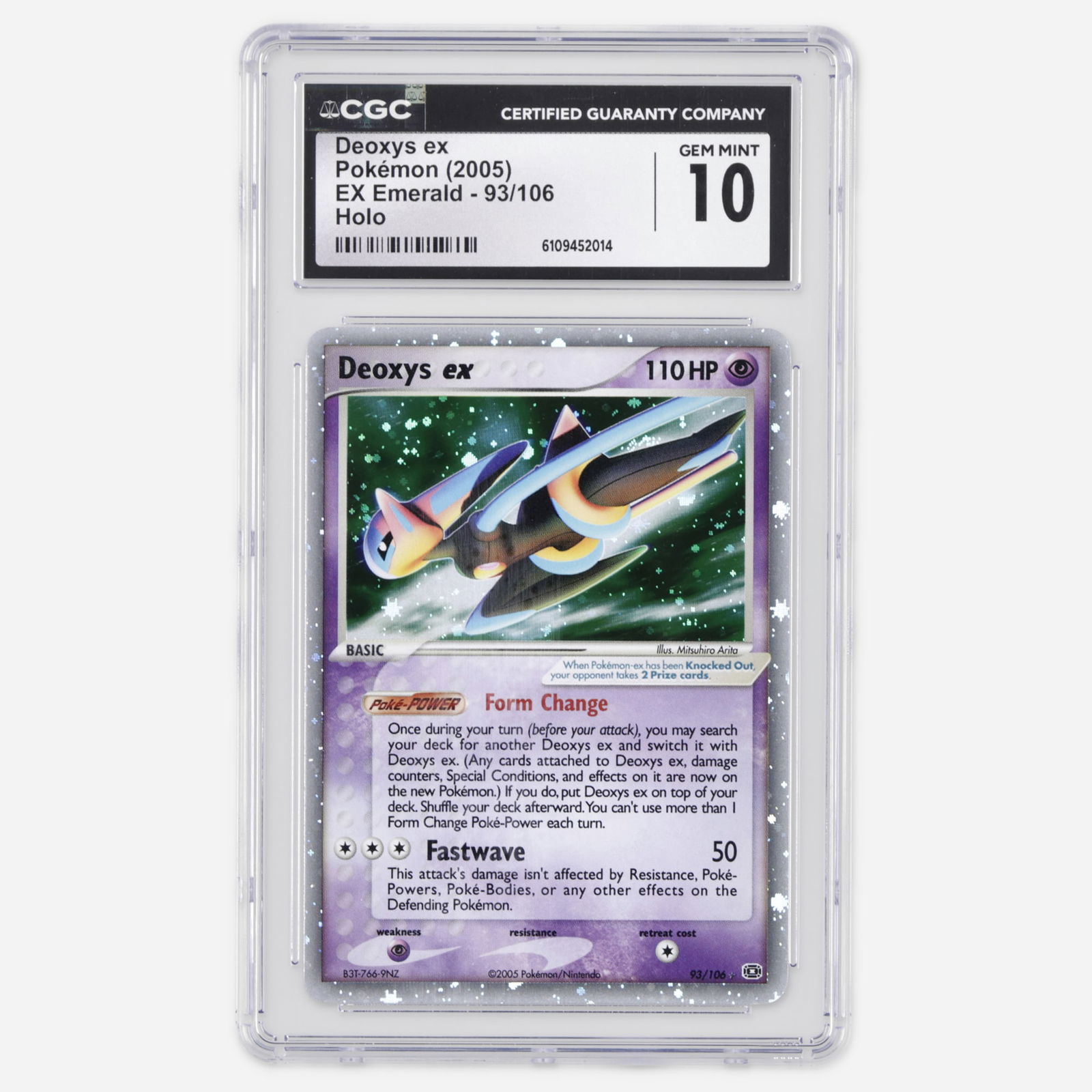 2005 Pokemon EX Emerald 93/106 Deoxys ex Holo Trading Card CGC 10 (1 of 4)