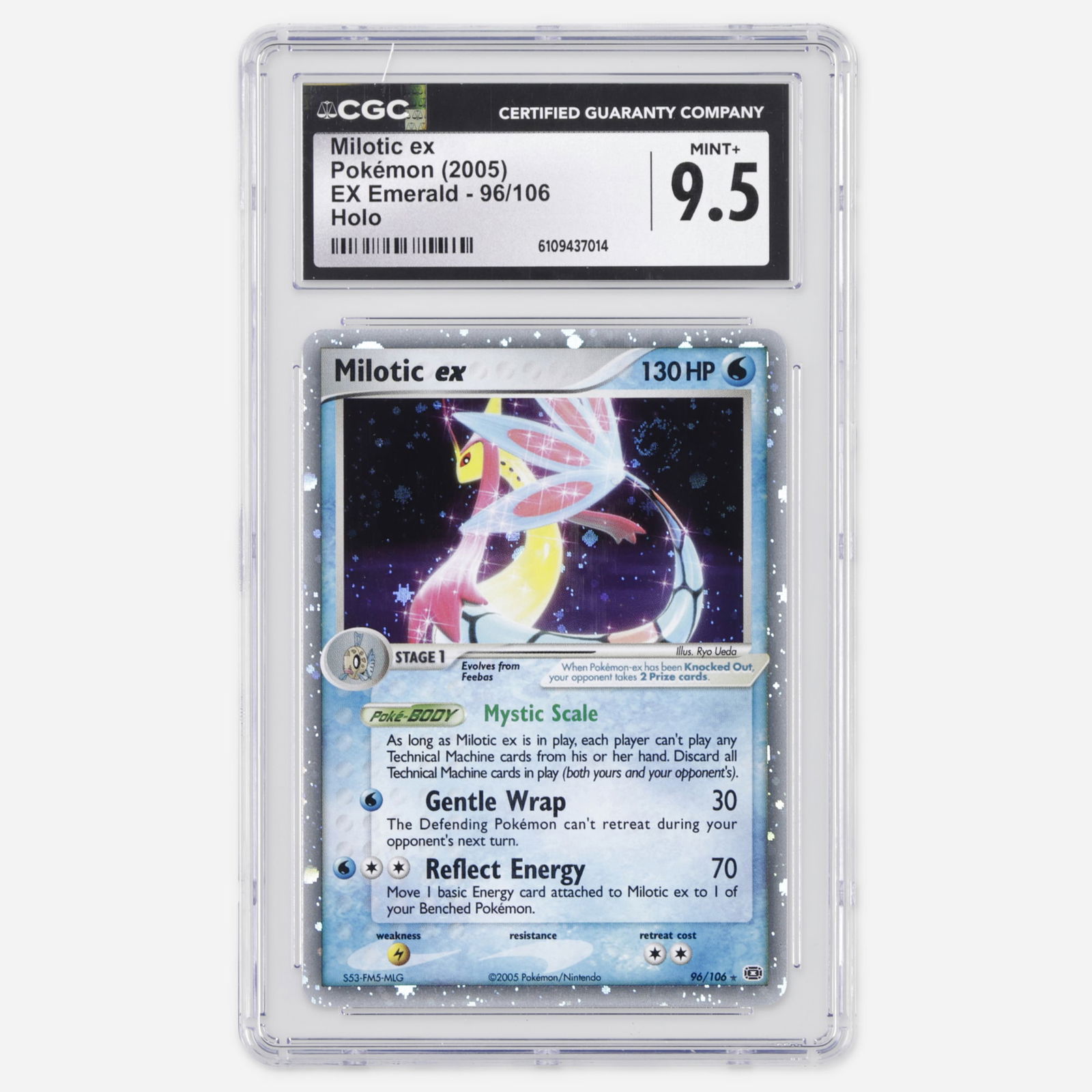 2005 Pokemon EX Emerald 96/106 Milotic ex Holo Trading Card CGC 9.5 (1 of 2)