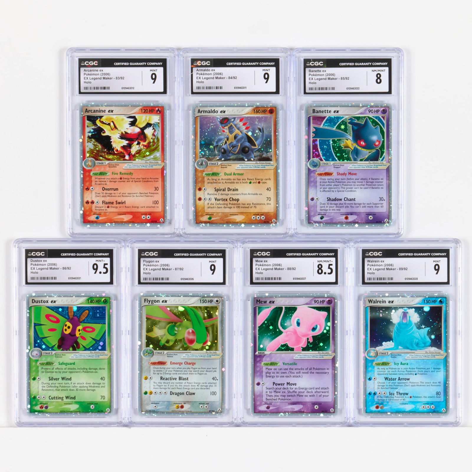 Seven 2006 Pokemon EX Legend Maker ex Holo CGC Trading Card Group (1 of 2)