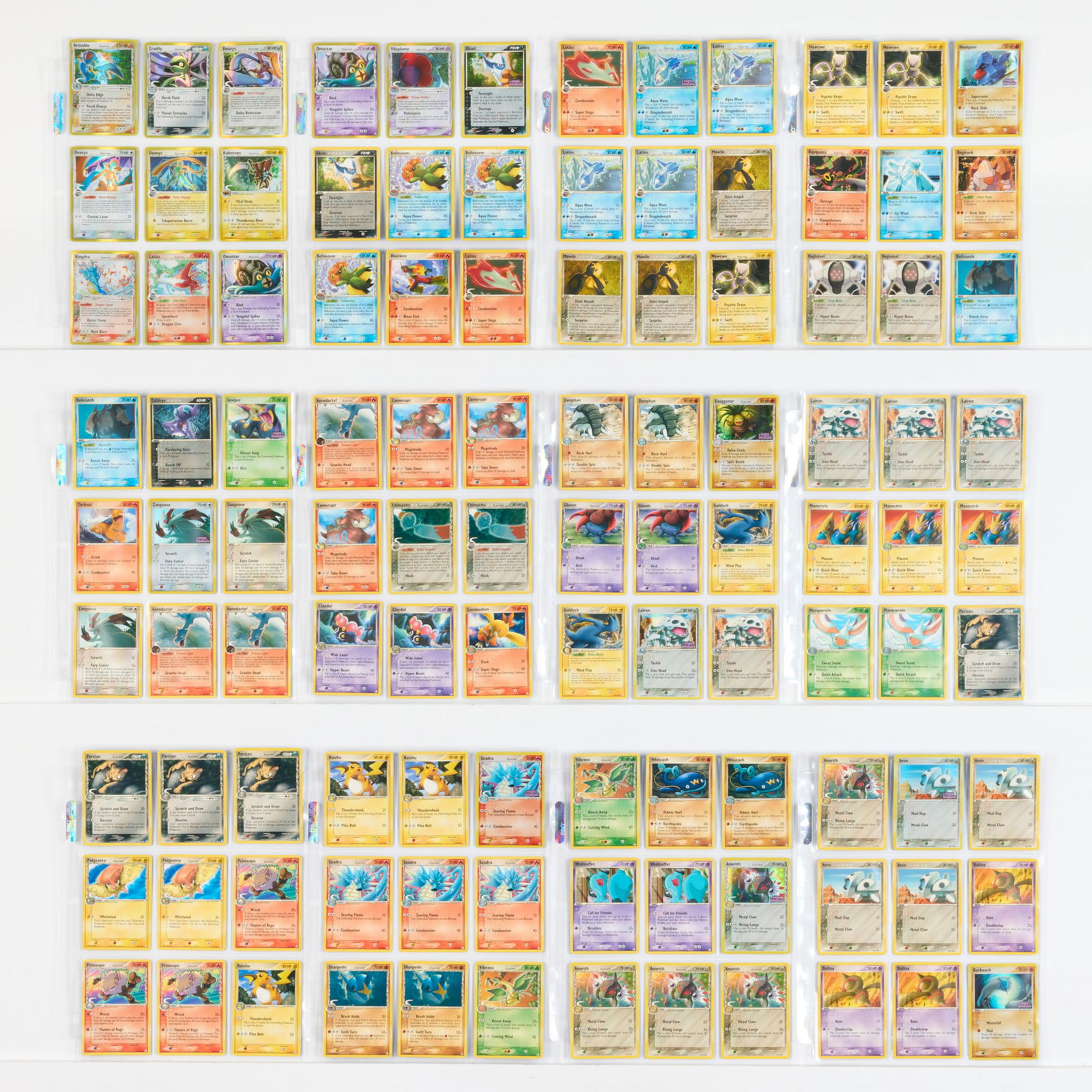 223 2006 Pokemon EX Holon Phantoms Trading Card Group: 223 2006 Pokemon EX Holon Phantoms Trading Card Group USA, 2006 Features cards from the EX Holon Phantoms series. Set has both regular and reverse holo cards. Reverse holos are stamped with EX Holon P