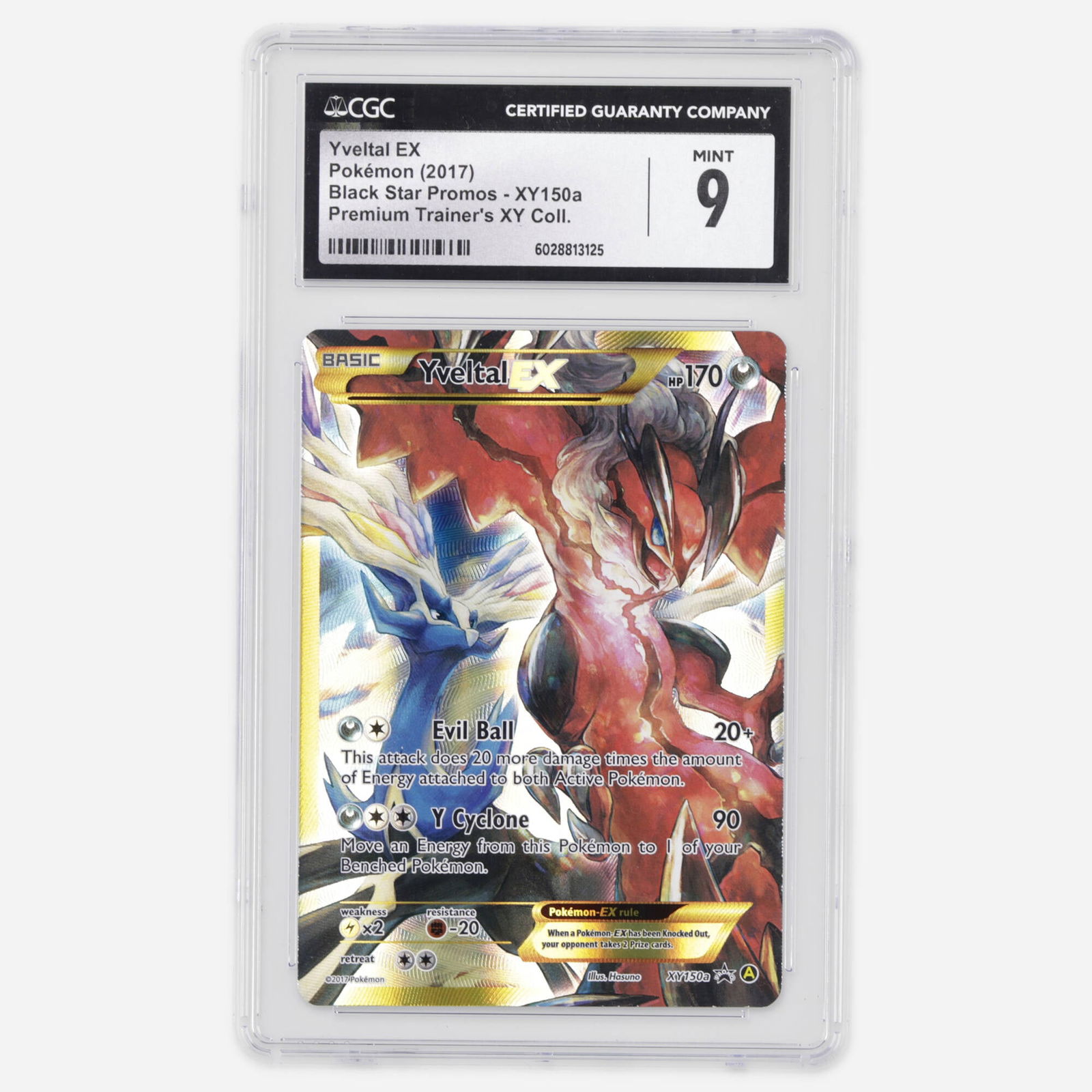 2017 Pokemon Black Star Promos XY150a Yveltal EX Premium Trainer's XY Collection Trading Card CGC 9 (1 of 2)