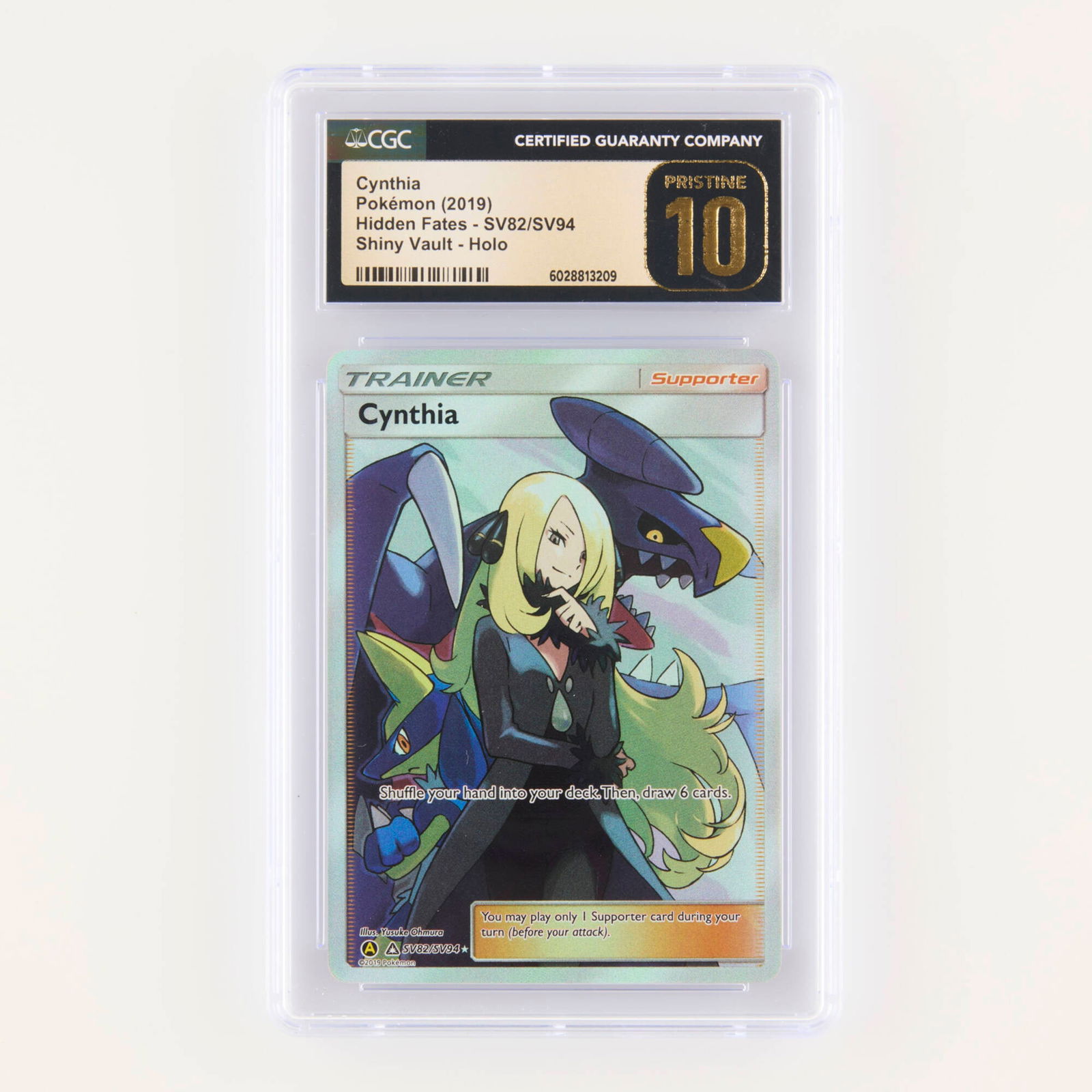 2019 Pokemon Hidden Fates SV82/SV94 Cynthia Shiny Vault Holo Trading Card CGC 10 Pristine (1 of 2)