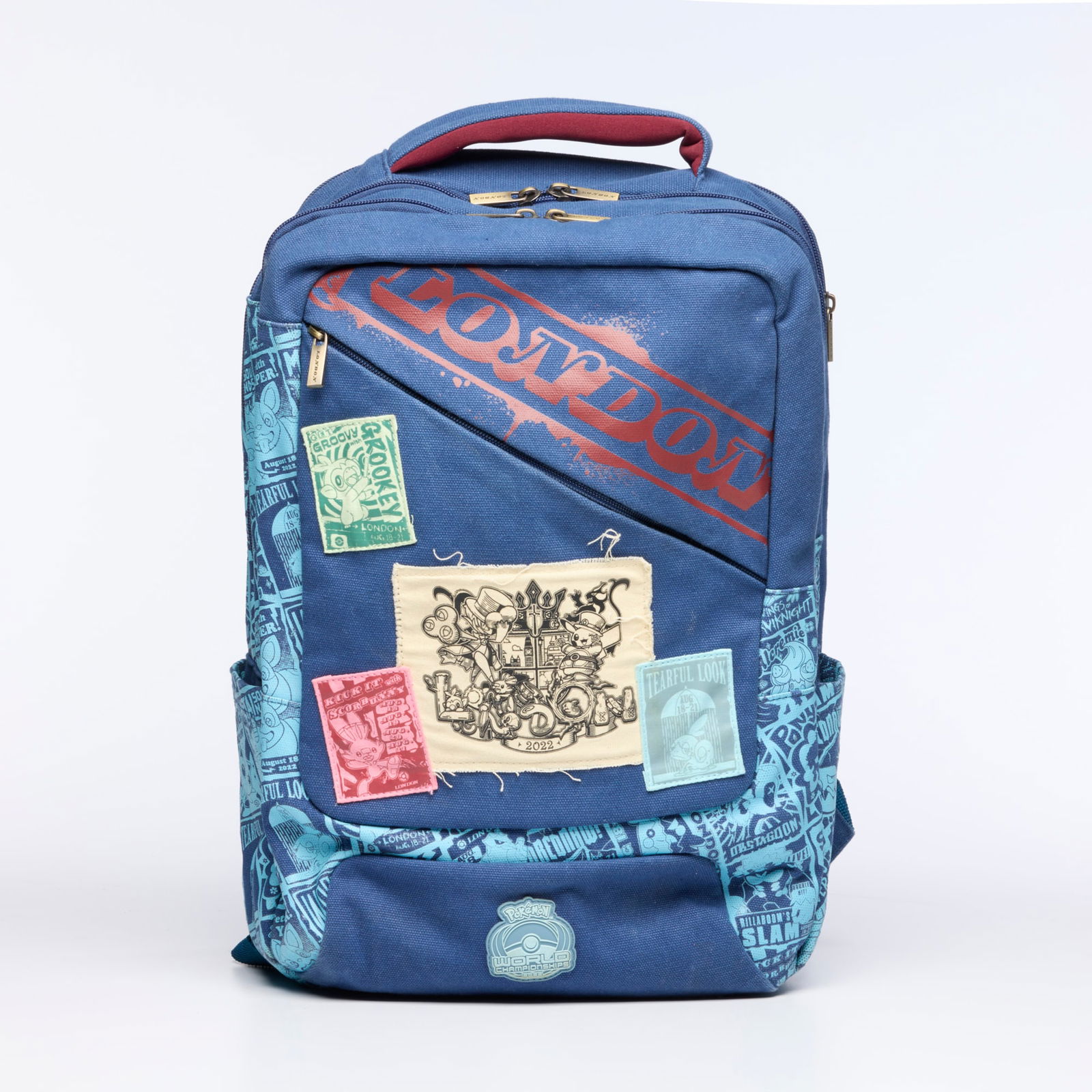 2022 Pokemon World Championships London Backpack Bag and Accessories: 2022 Pokemon World Championships London Backpack Bag and Accessories USA, 2022 2022 Pokemon World Championships Boston Group includes:Backpack Bag, Accessory Pouch (x2), Card Sleeves (Pack of 65)(x2),