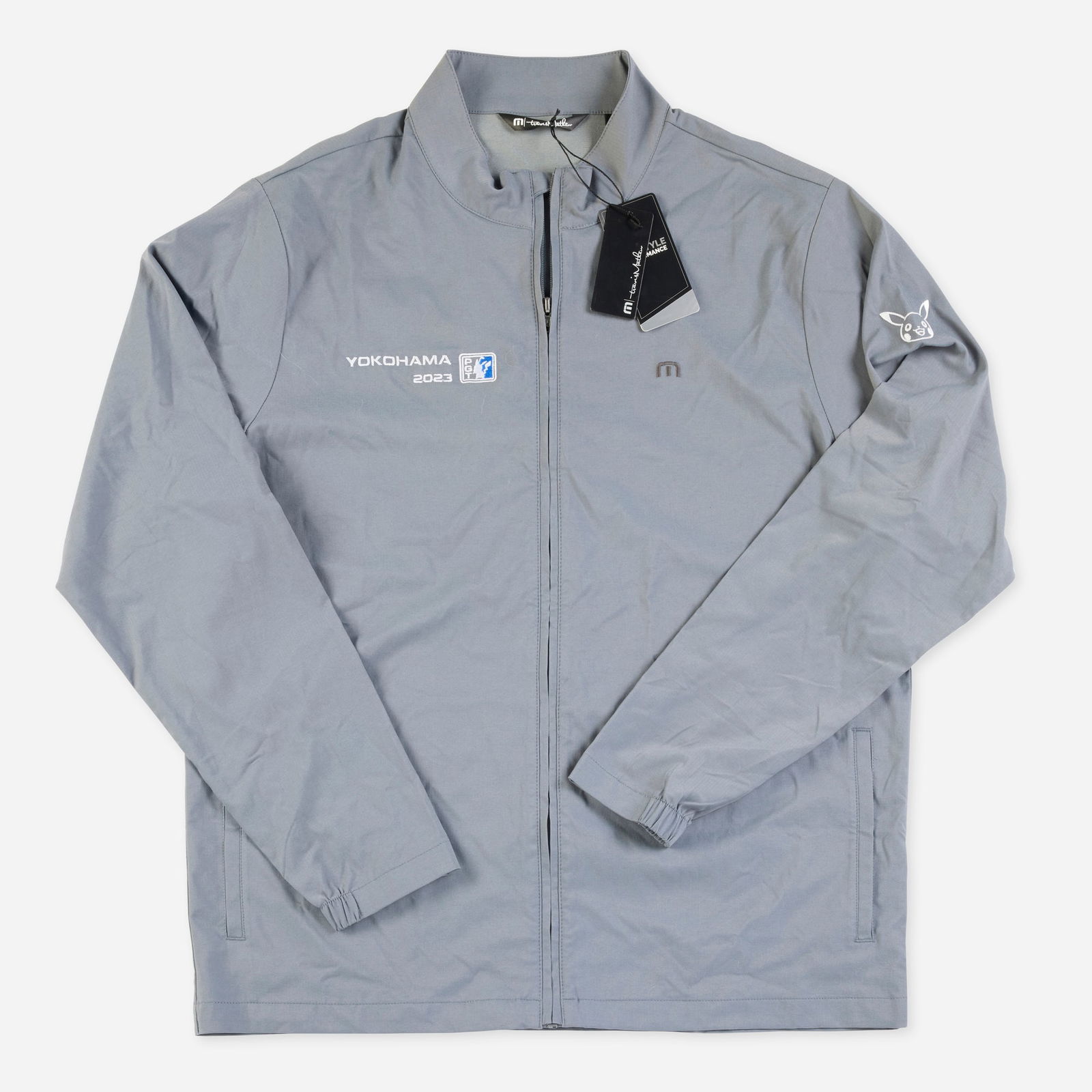 Pokemon Yokohama PGT Travis Matthew XL Surfside Full Zip Jacket TM1MU422 Quiet Shade Grey Heather (1 of 2)