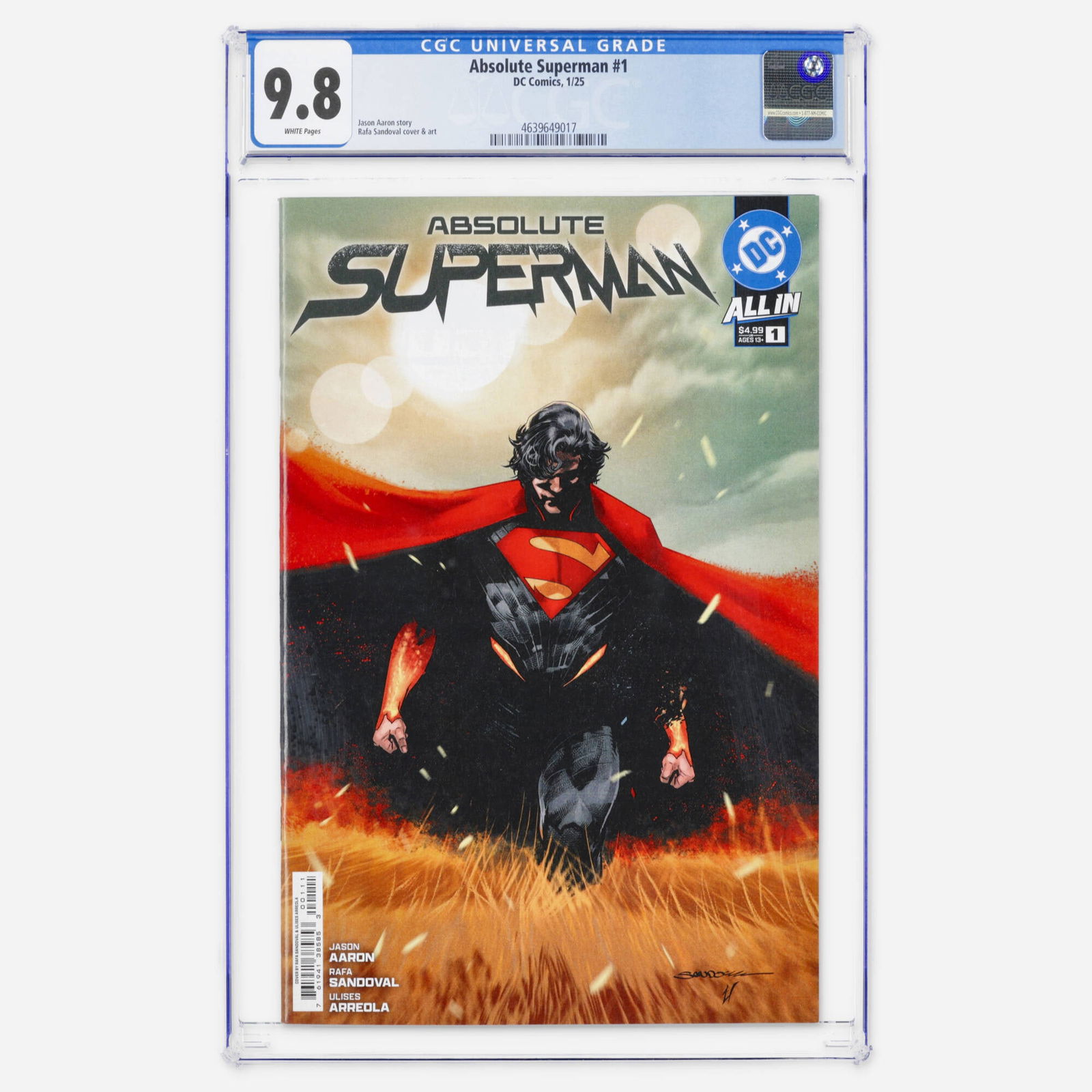 DC Comics Absolute Superman #1 CGC 9.8 (1 of 2)