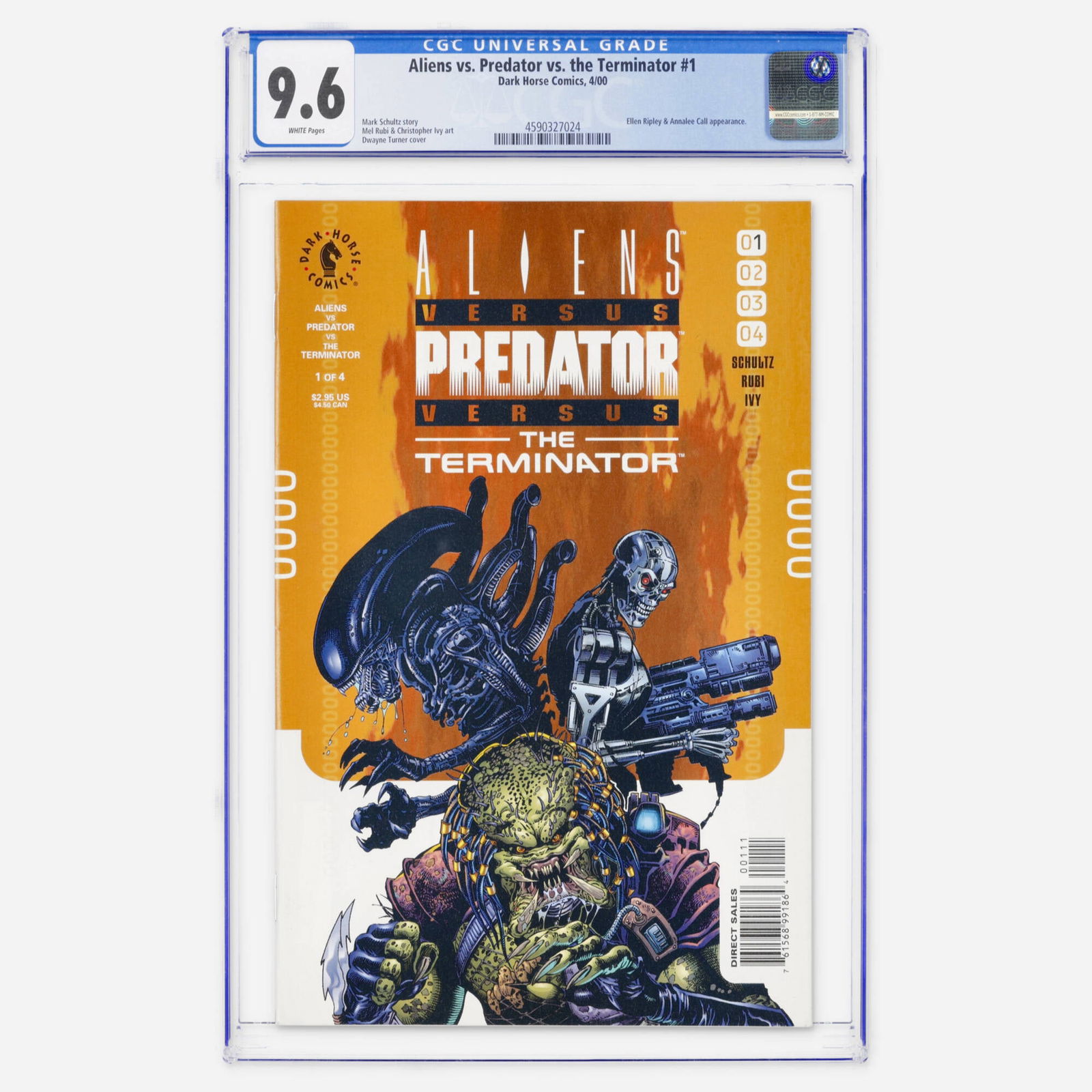 Dark Horse Comics Aliens vs. Predator vs. the Terminator #1 CGC 9.6 (1 of 2)