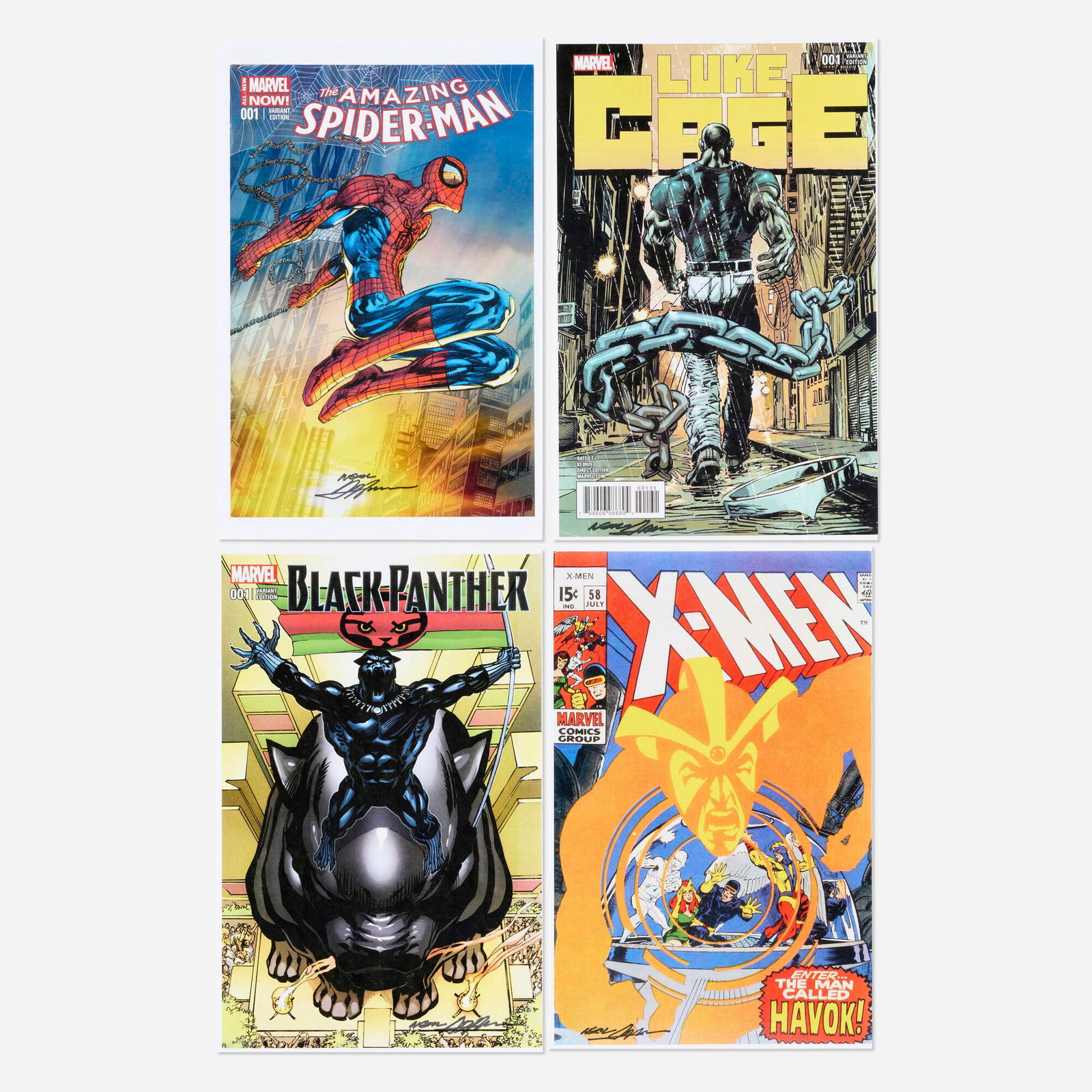 Neal Adams, Group of 4 Signed Marvel Comics Color Prints: Neal Adams Group of 4 Signed Marvel Comics Color Prints print 17 h x 11 w in (43 x 28 cm) Condition Notes: Prints are in overall excellent condition This work wi