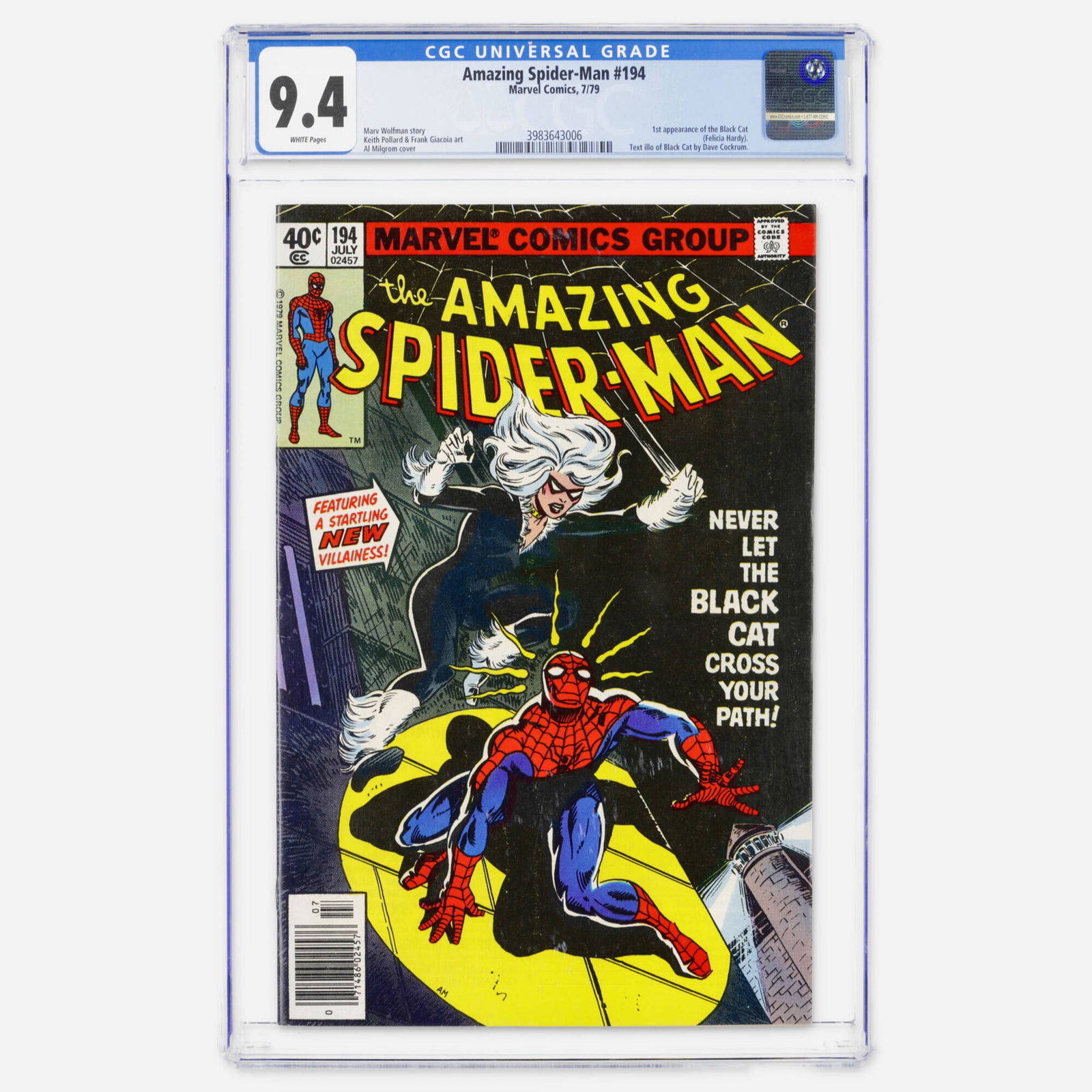 Marvel Comics Amazing Spider-Man #194 CGC 9.4 (1 of 2)