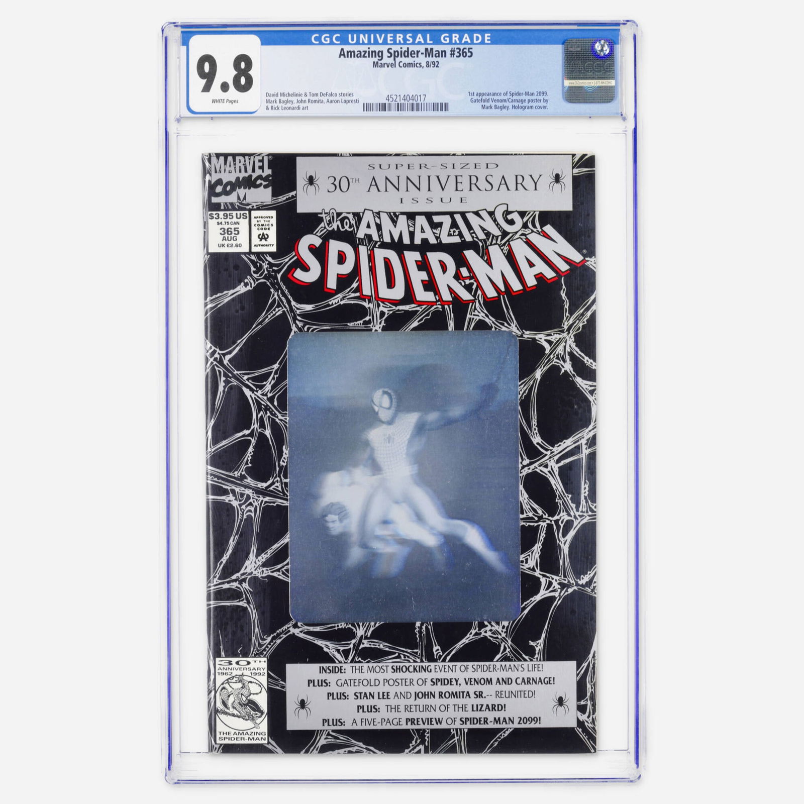 Marvel Comics Amazing Spider-Man #365 CGC 9.8 (1 of 2)