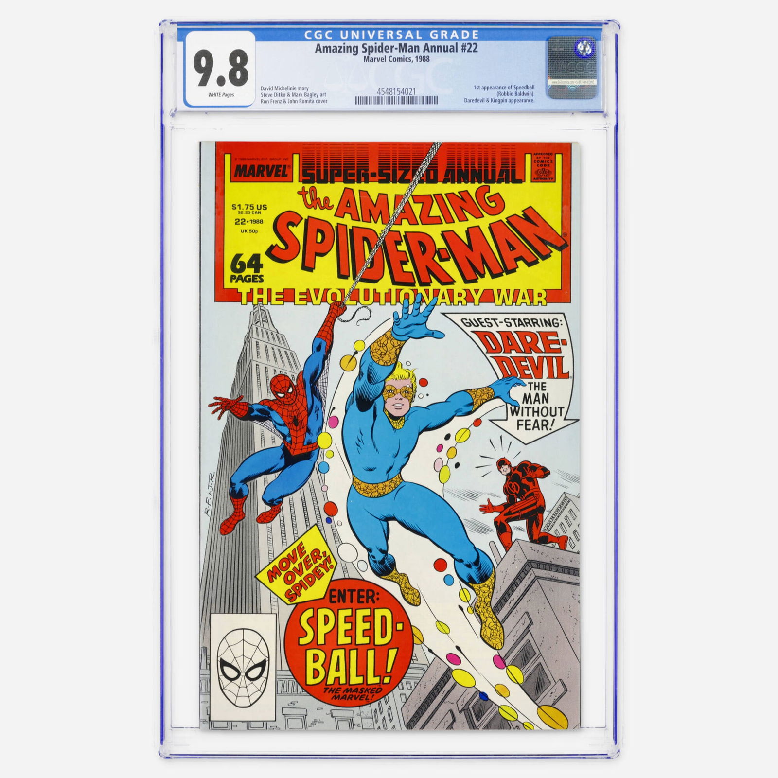 Marvel Comics Amazing Spider-Man Annual #22 CGC 9.8 (1 of 2)