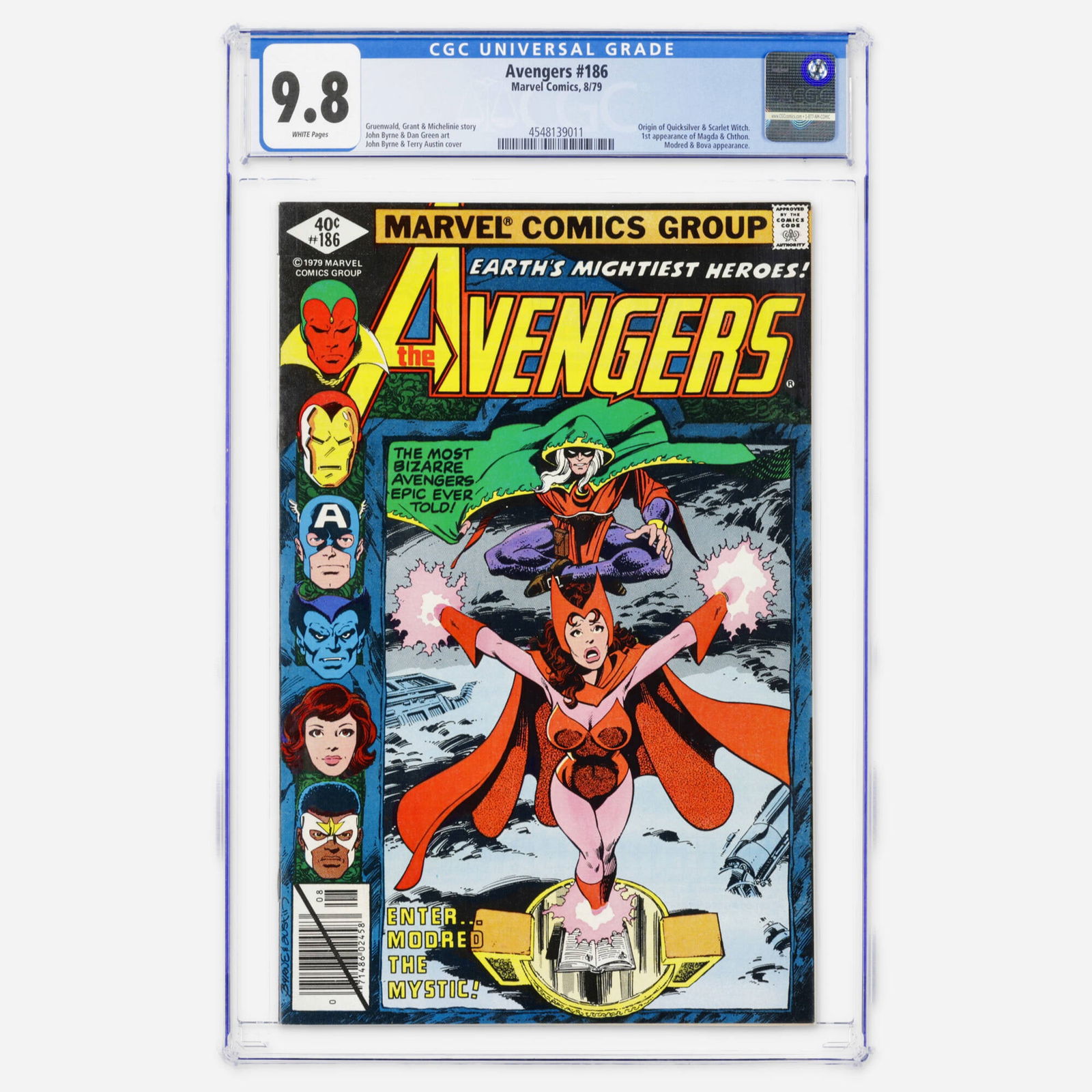 Marvel Comics Avengers #186 CGC 9.8 (1 of 2)