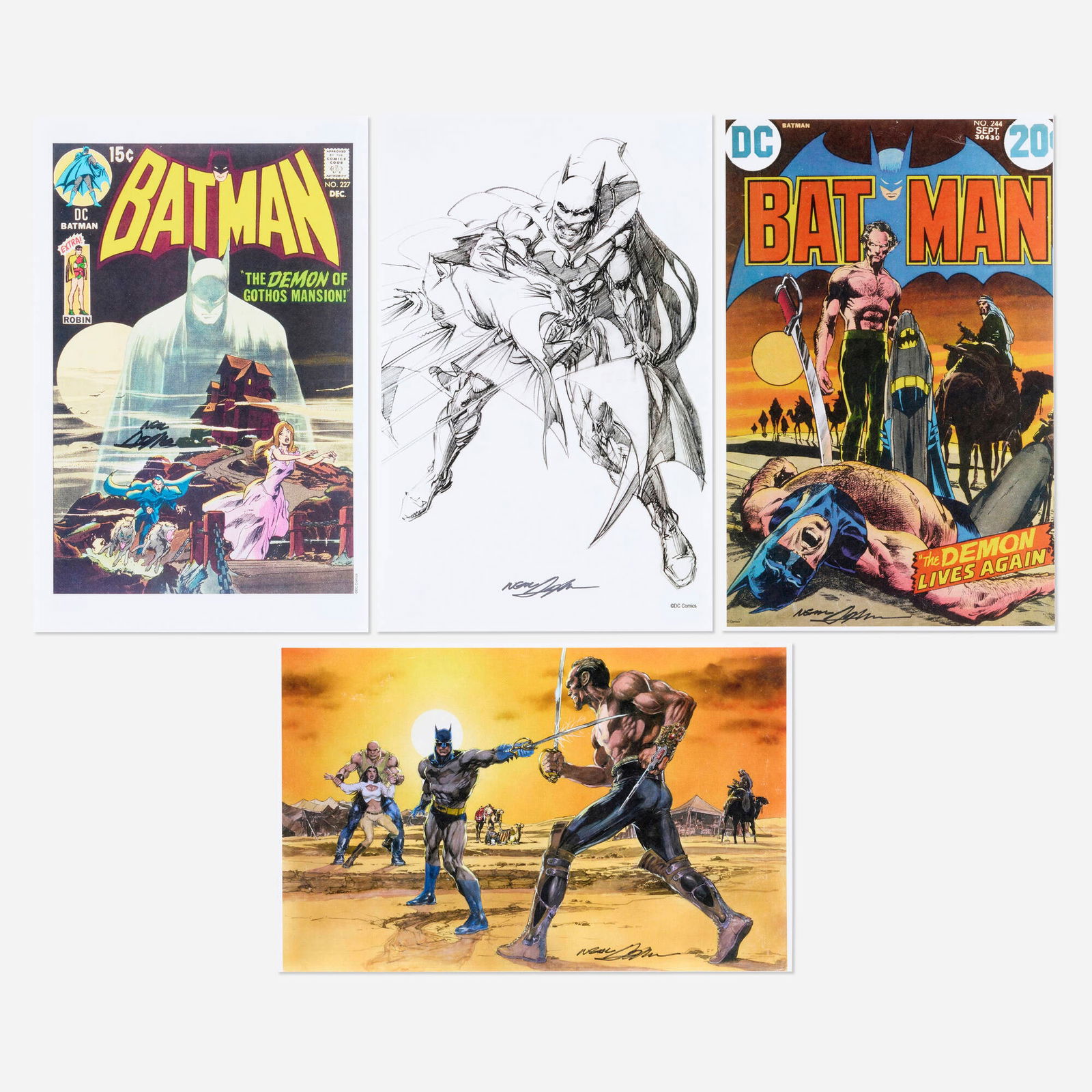 Neal Adams, Group of 4 Signed Batman Prints (1 of 1)