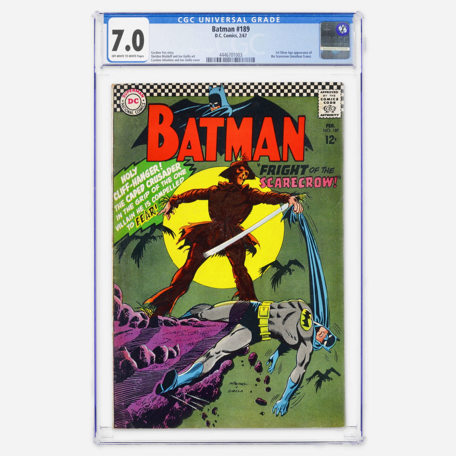 DC Comics Batman #189 CGC 7.0 (1 of 2)
