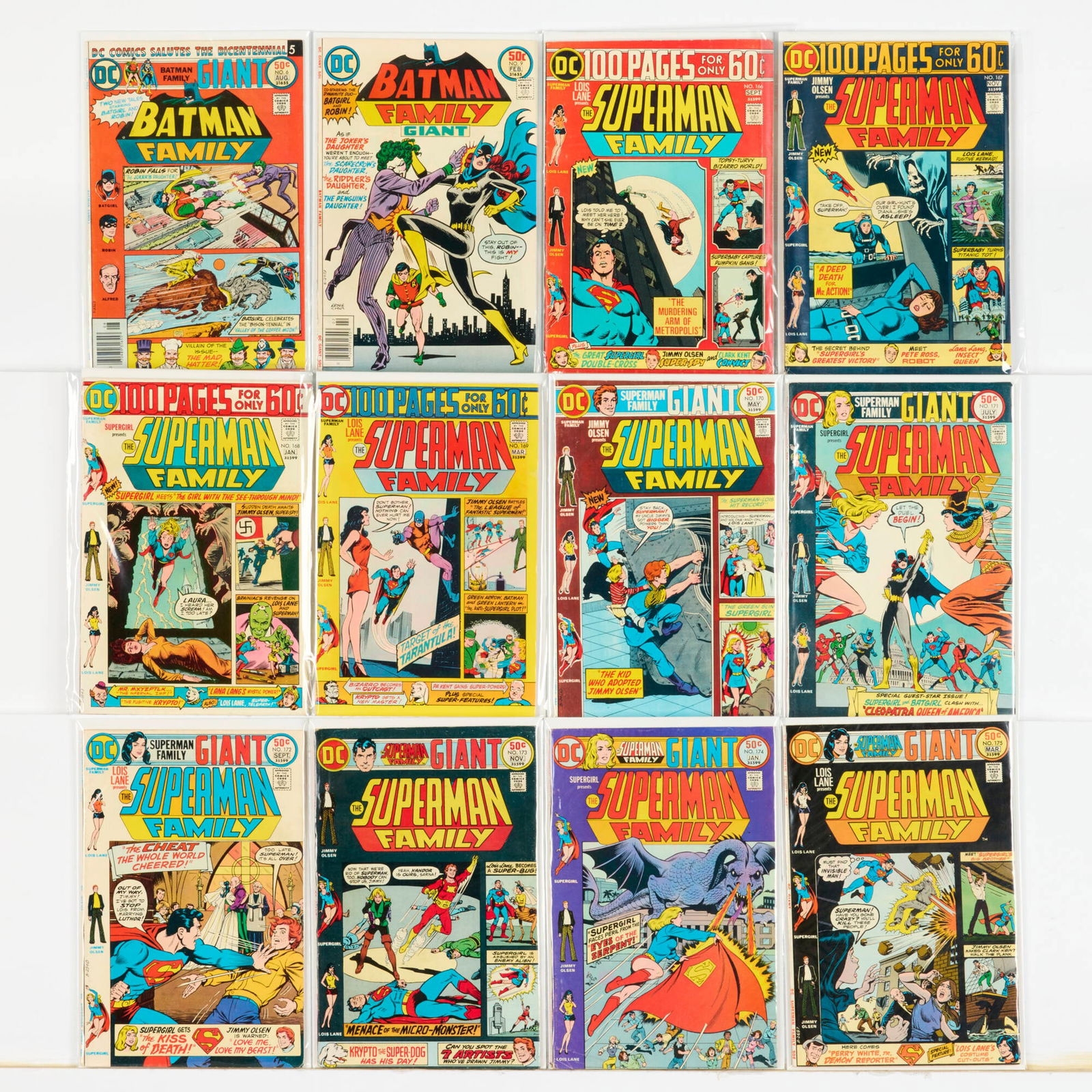 24 DC Comics Bronze Age Group: 24 DC Comics Bronze Age Group USA, 20th Century Group includes:DC Comics Batman Family #6, #9; Black Lightning #2-#5, #7, #8, #10, #11; Superman Family #164-#177 (Grades range 5.0-7.0