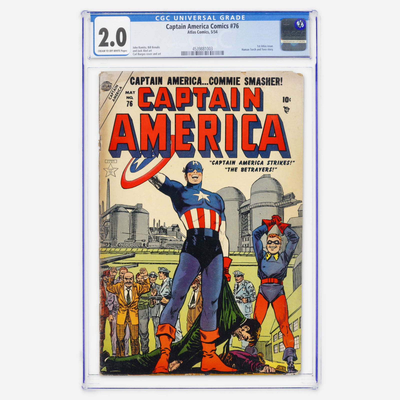 Atlas Comics Captain America Comics #76 CGC 2.0 (1 of 2)