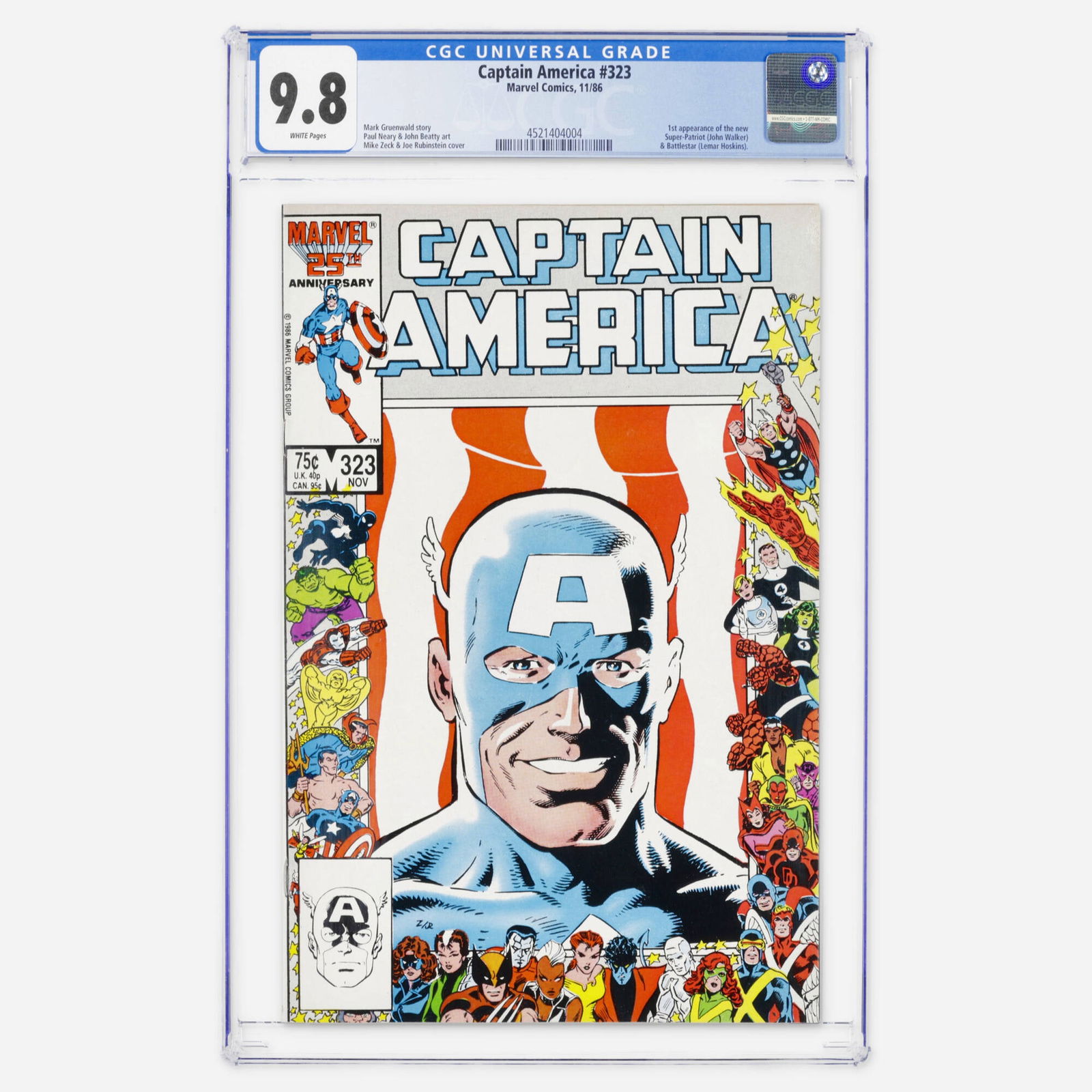 Marvel Comics Captain America #323 CGC 9.8 (1 of 2)