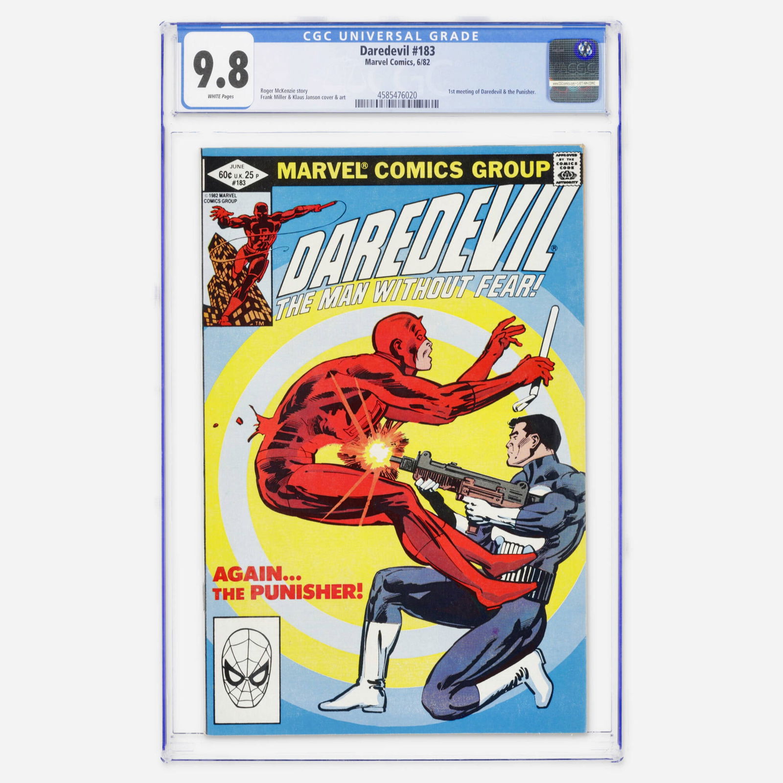 Marvel Comics Daredevil #183 CGC 9.8 (1 of 2)