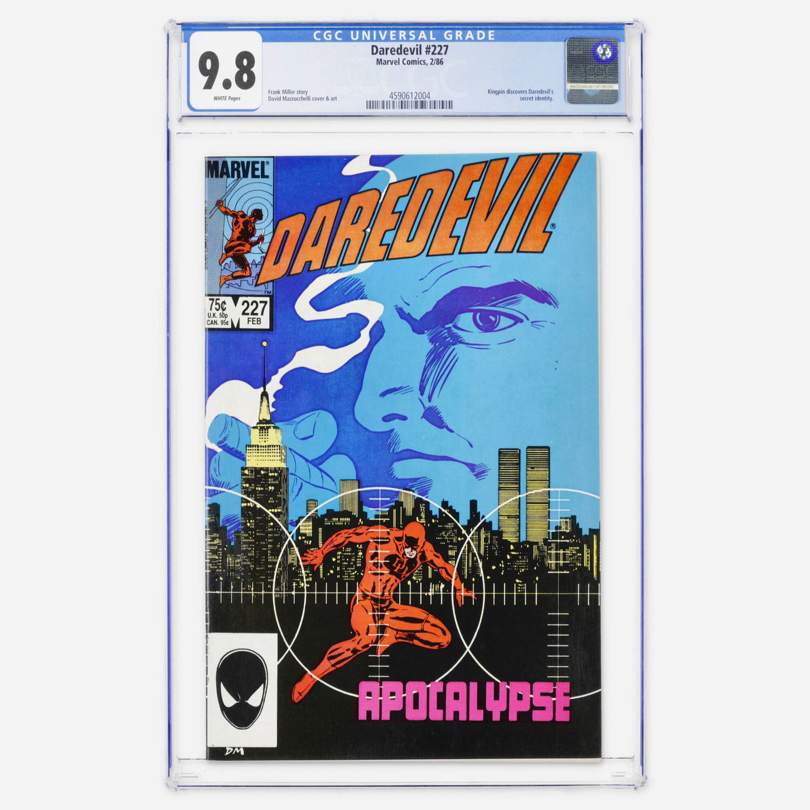 Marvel Comics Daredevil #227 CGC 9.8 (1 of 2)