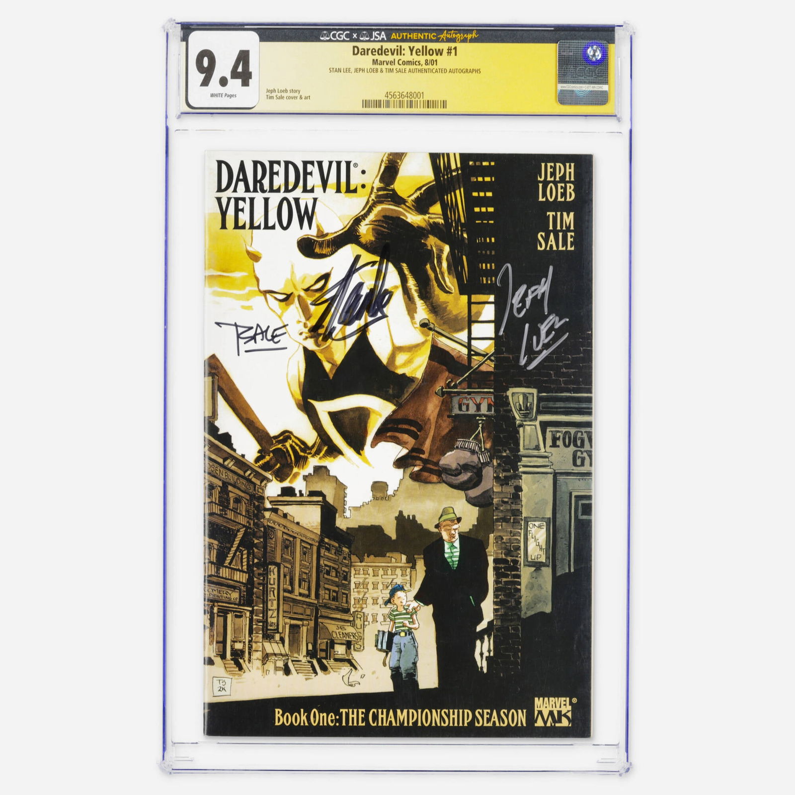 Marvel Comics Daredevil: Yellow #1 CGC 9.4 JSA Stan Lee Jeph Loeb Tim Sale (1 of 2)
