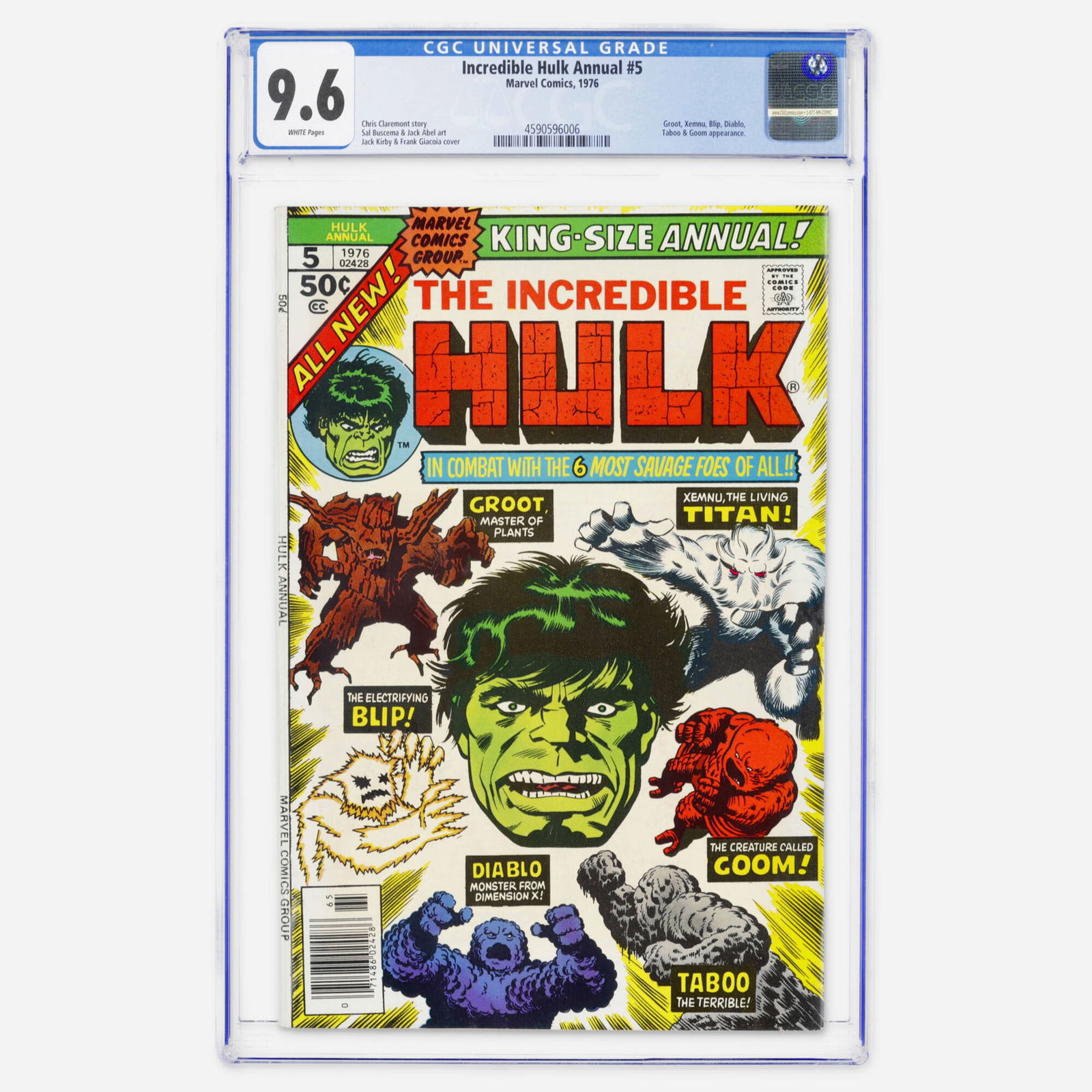 Marvel Comics Incredible Hulk Annual #5 CGC 9.6 (1 of 2)