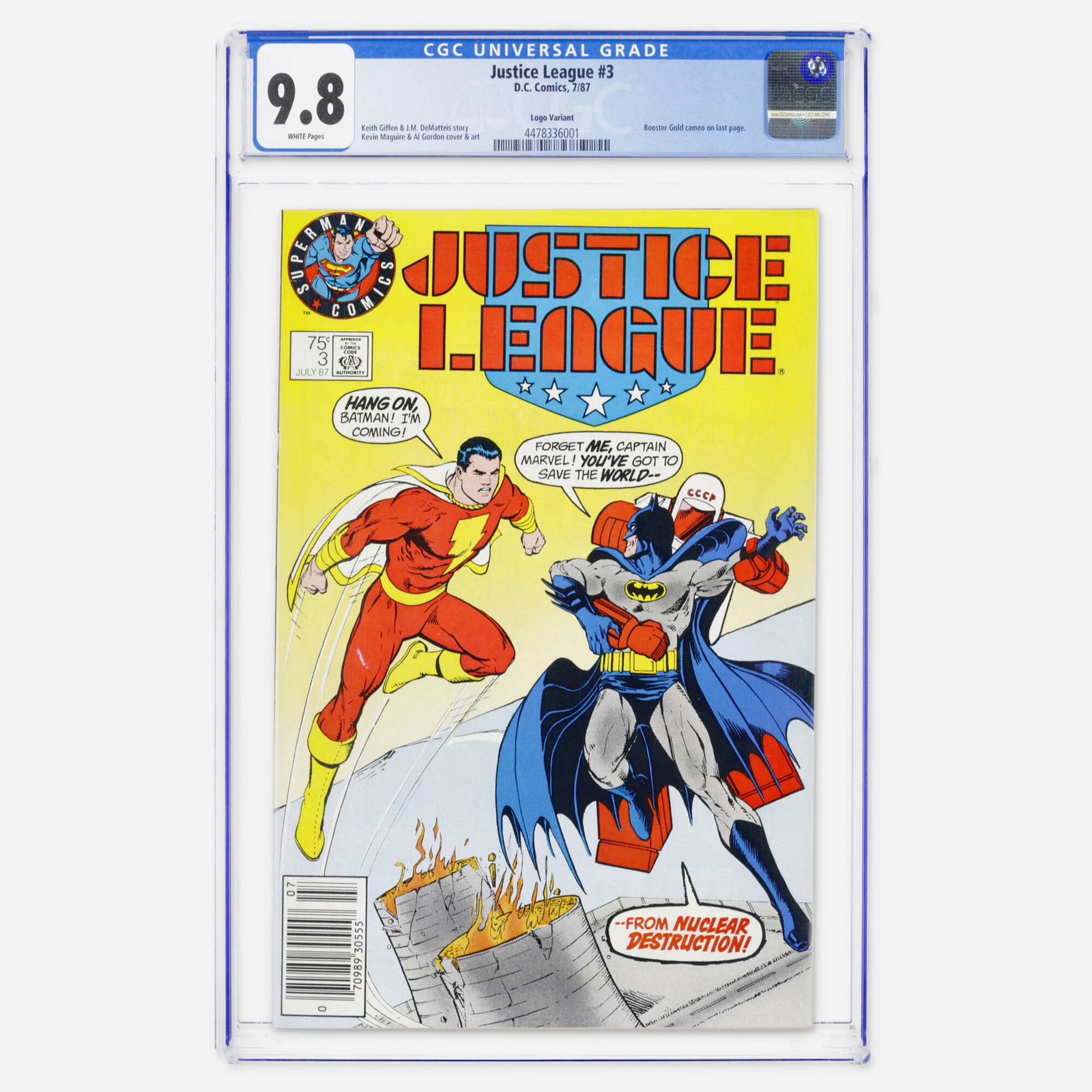 DC Comics Justice League #3 CGC 9.8 Logo Variant (1 of 2)