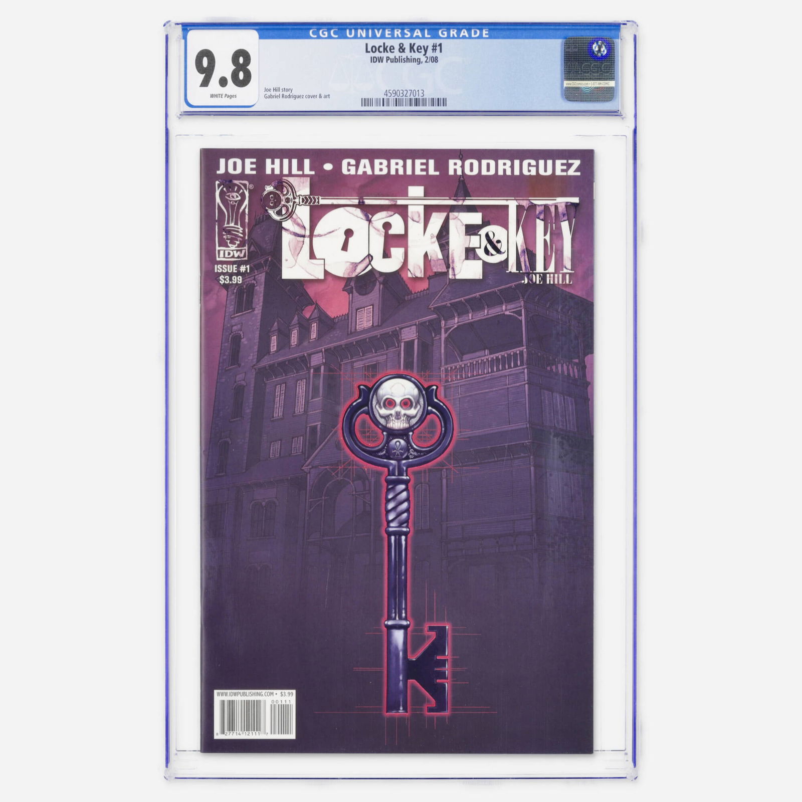 IDW Publishing Locke & Key #1 CGC 9.8: IDW Publishing Locke & Key #1 CGC 9.8 USA, 2008 A Modern Age horror masterpiece written by Joe Hill with haunting Gabriel Rodriguez cover and art. This debut issue launched one of the most acclaimed i