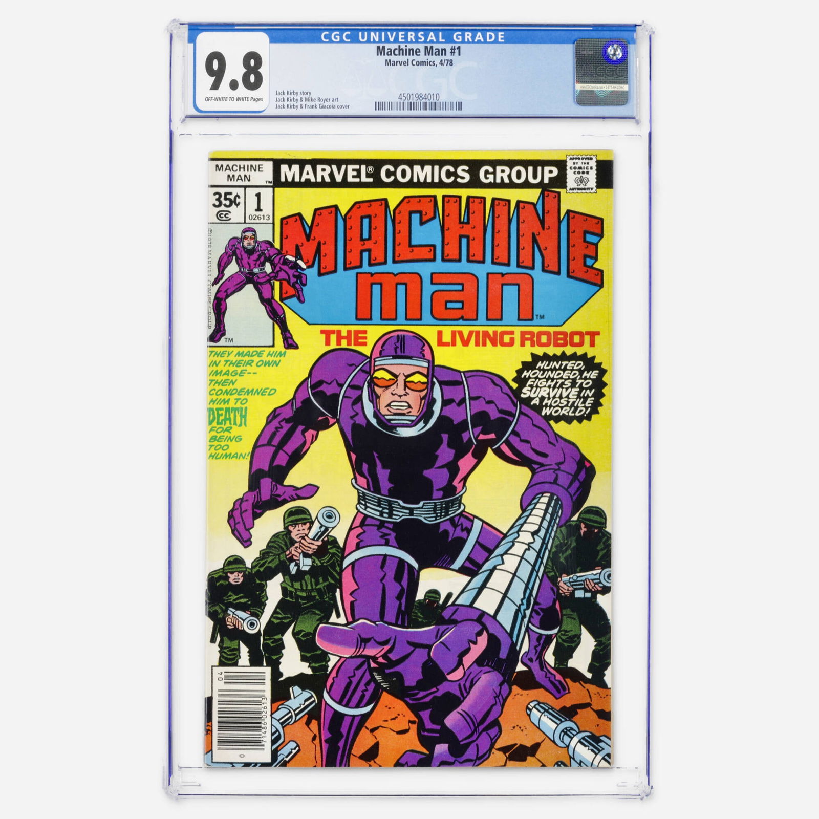 Marvel Comics Machine Man #1 CGC 9.8 (1 of 2)