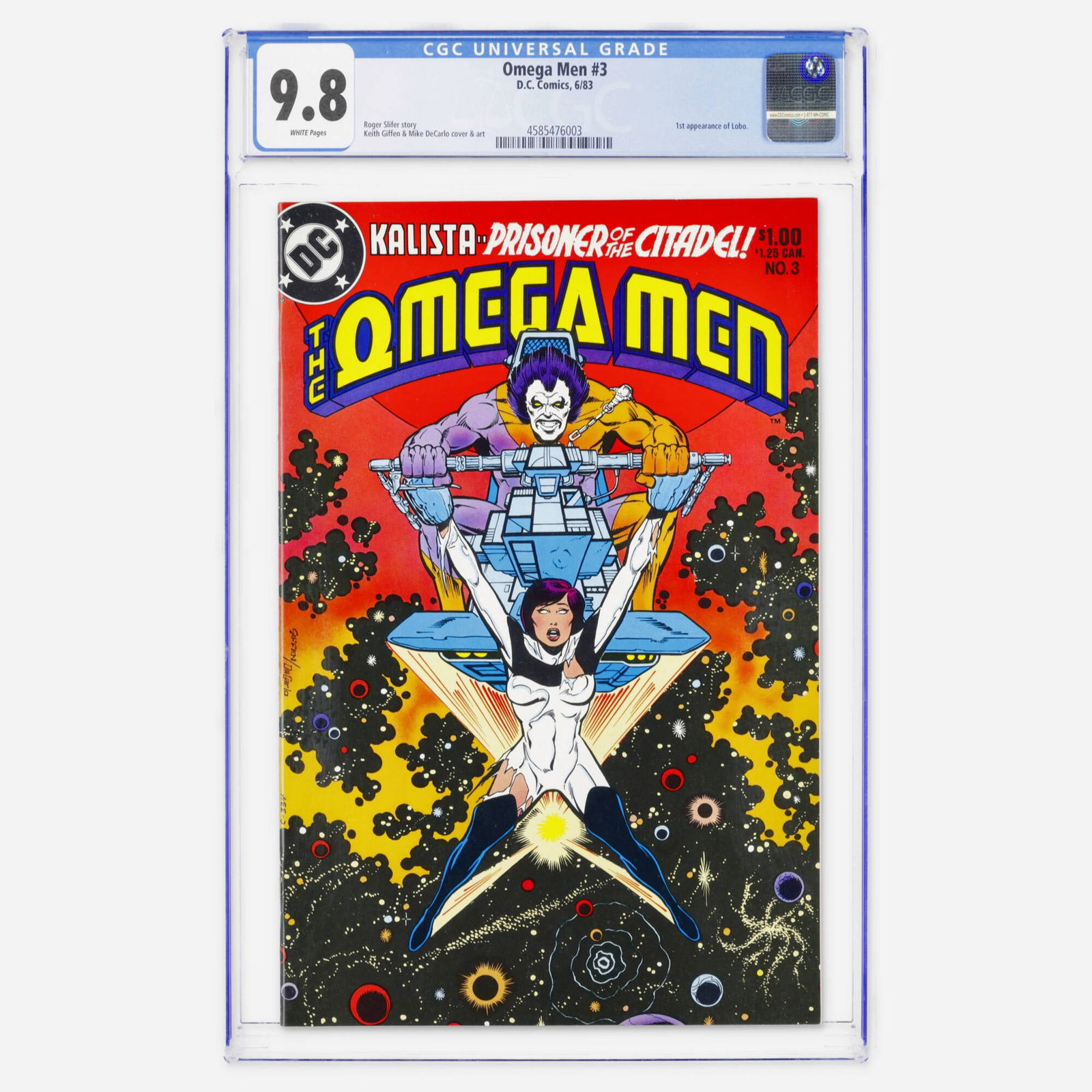 DC Comics Omega Men #3 CGC 9.8 (1 of 2)