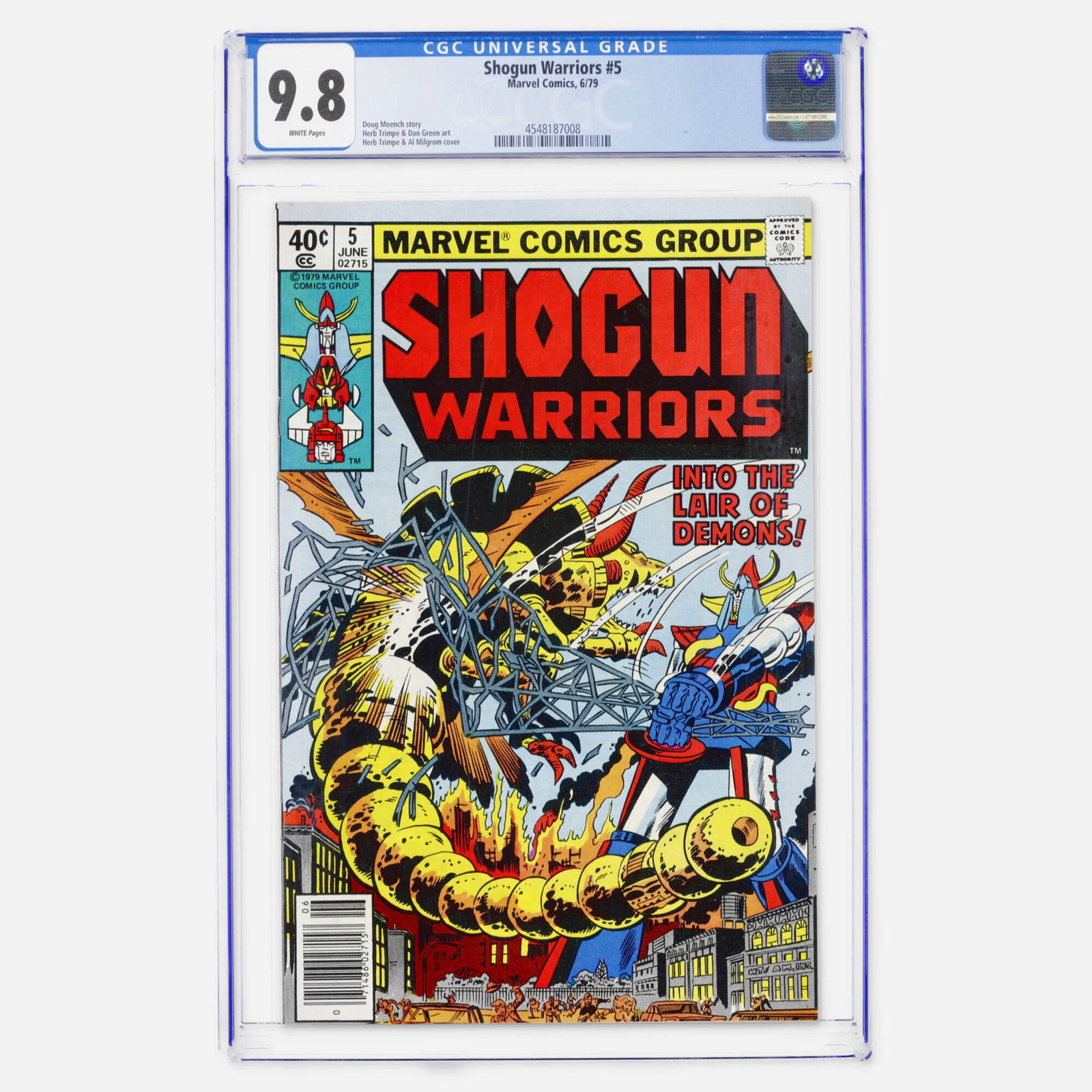 Marvel Comics Shogun Warriors #5 CGC 9.8 (1 of 2)