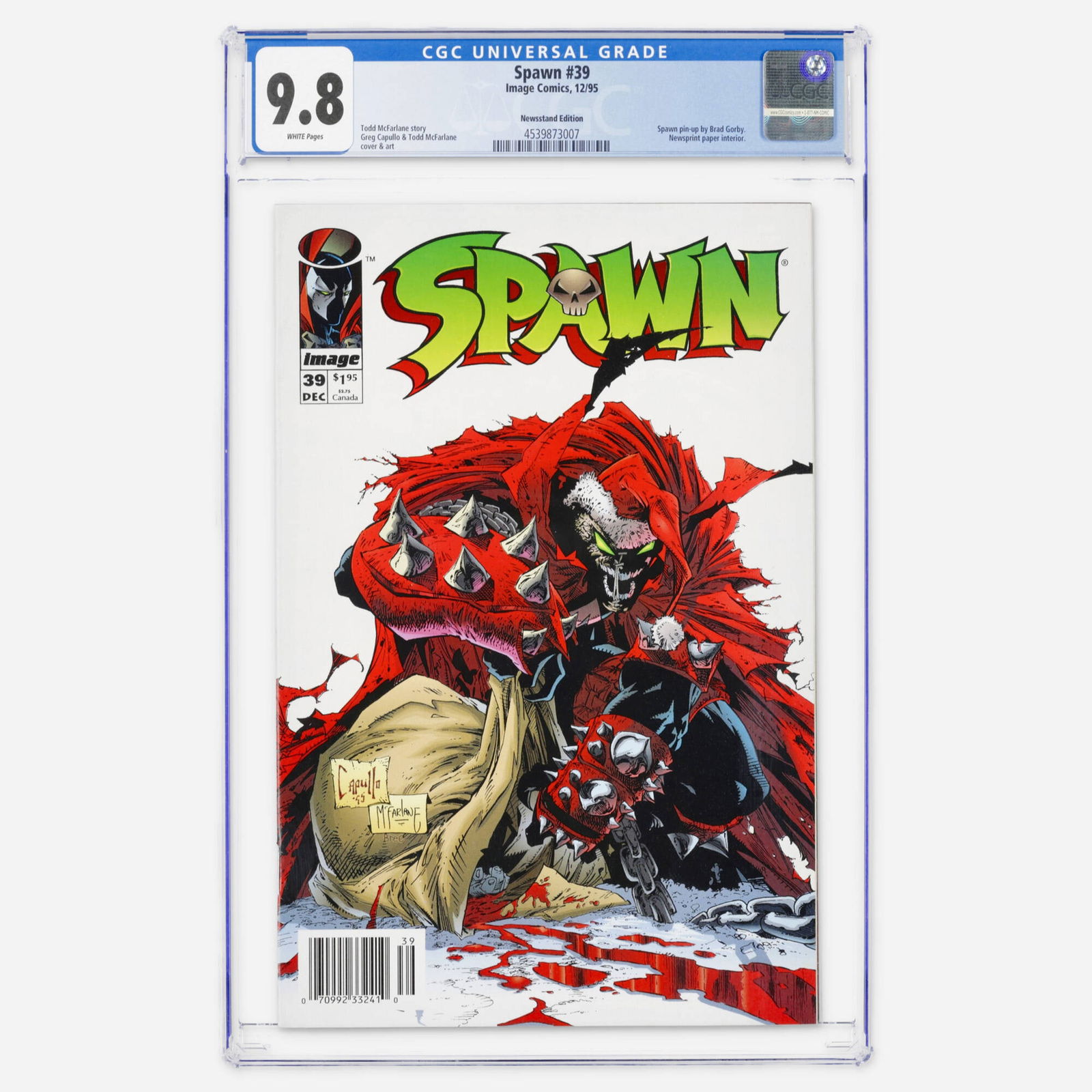 Image Comics Spawn #39 CGC 9.8 Newsstand (1 of 2)