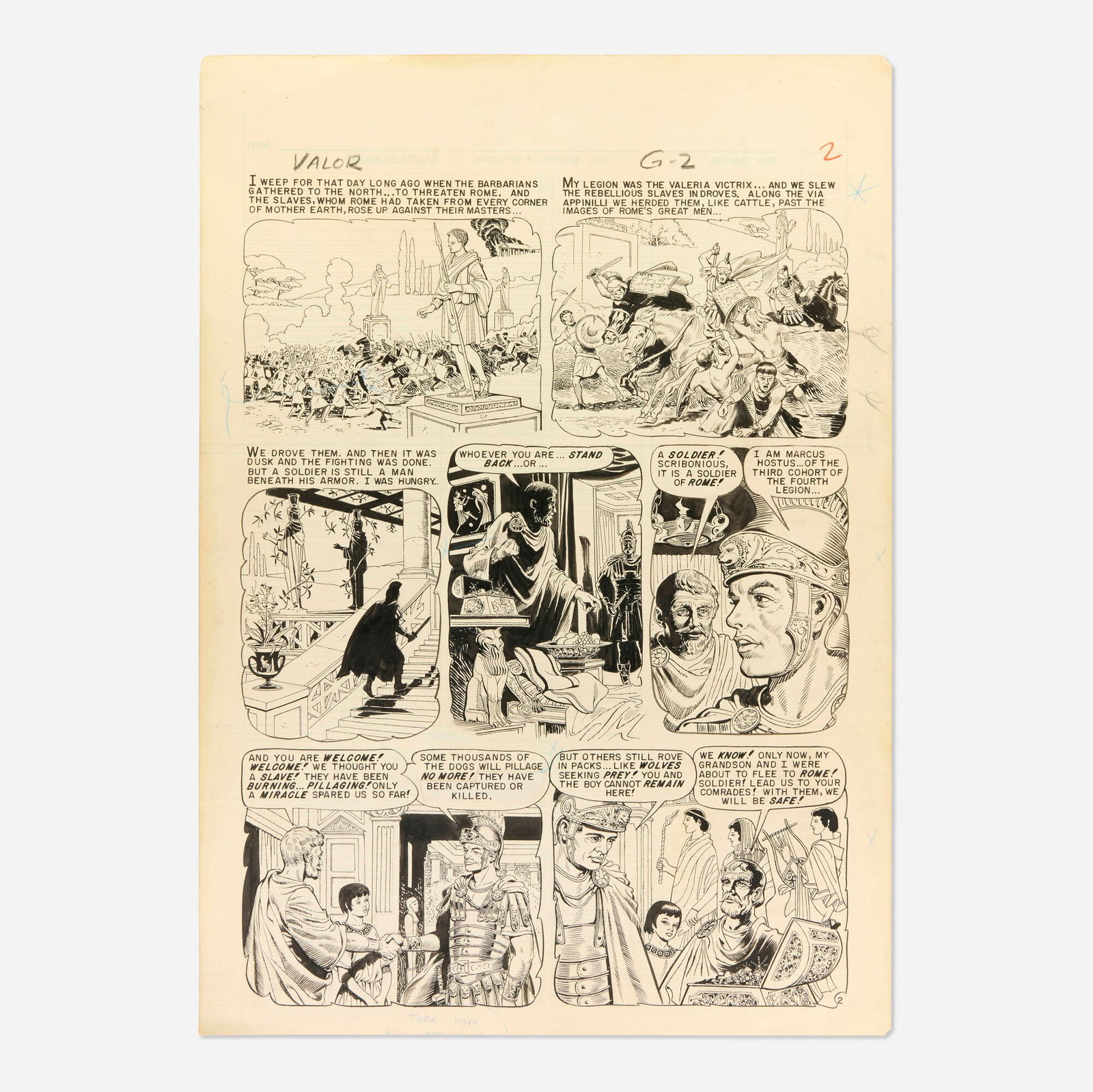 Joe Orlando, Valor #4 Story Page 2 Original Art (EC Comics, 1955) (1 of 1)