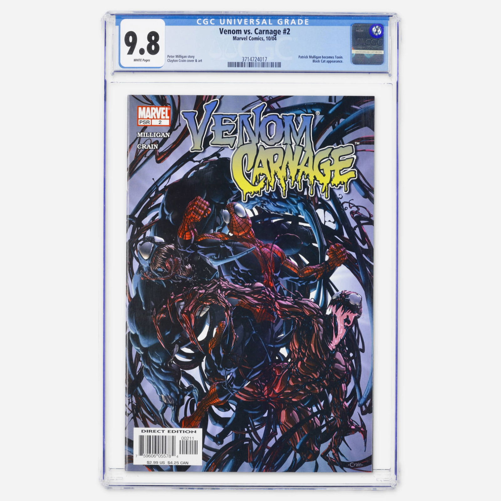 Marvel Comics Venom vs. Carnage #2 CGC 9.8 (1 of 2)