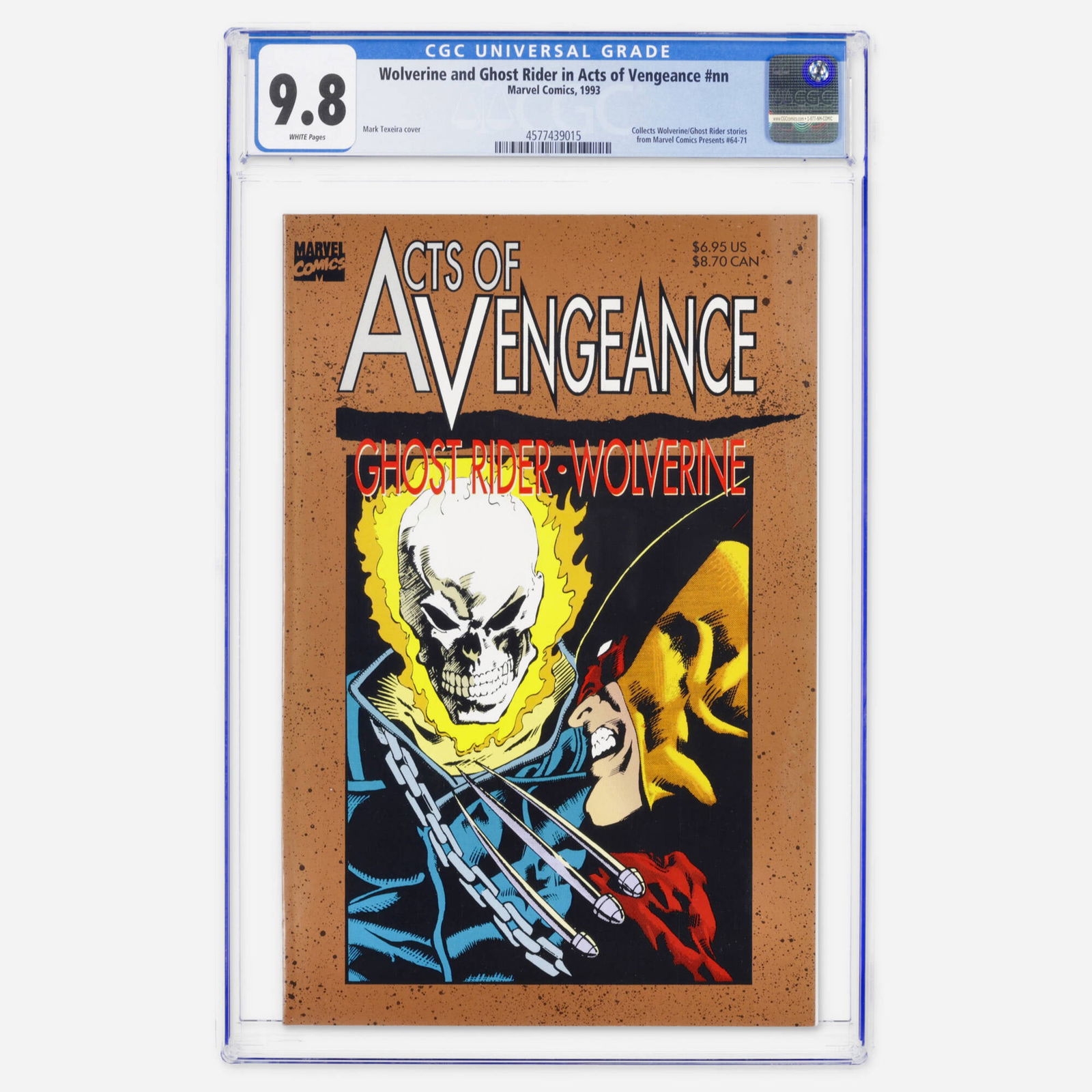 Marvel Comics Wolverine and Ghost Rider in Acts of Vengeance #nn CGC 9.8 (1 of 2)