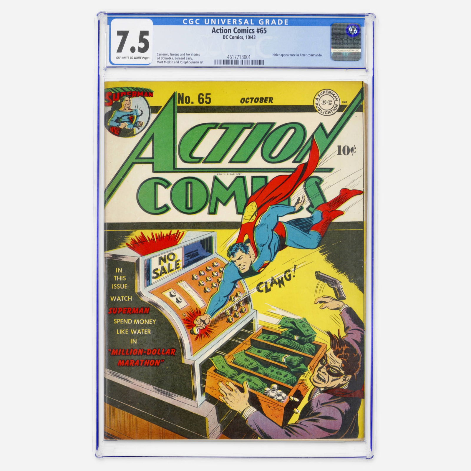 DC Comics Action Comics #65 CGC 7.5 (1 of 2)