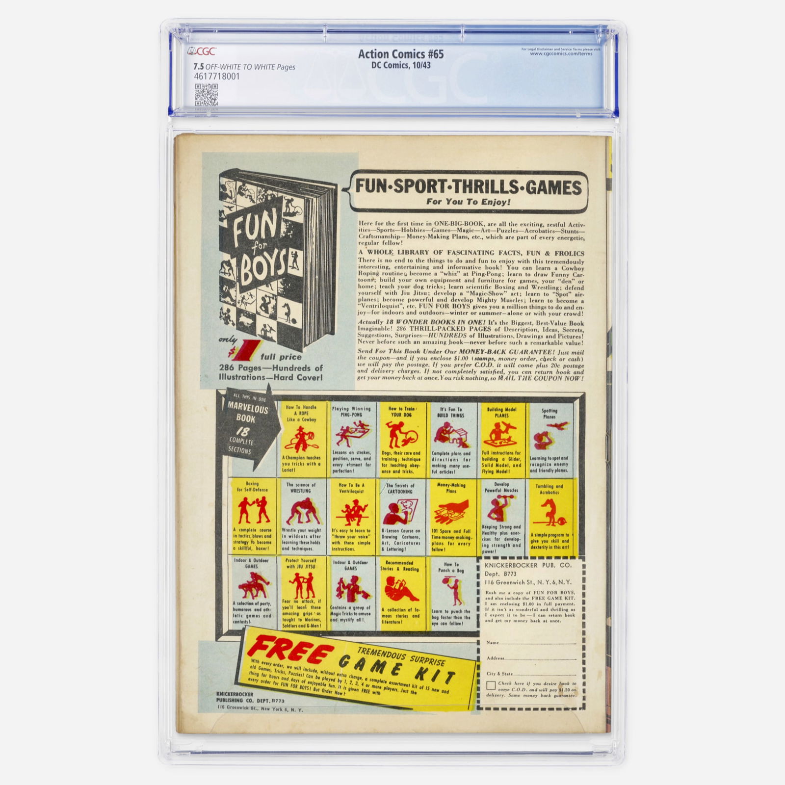 DC Comics Action Comics #65 CGC 7.5 - 2