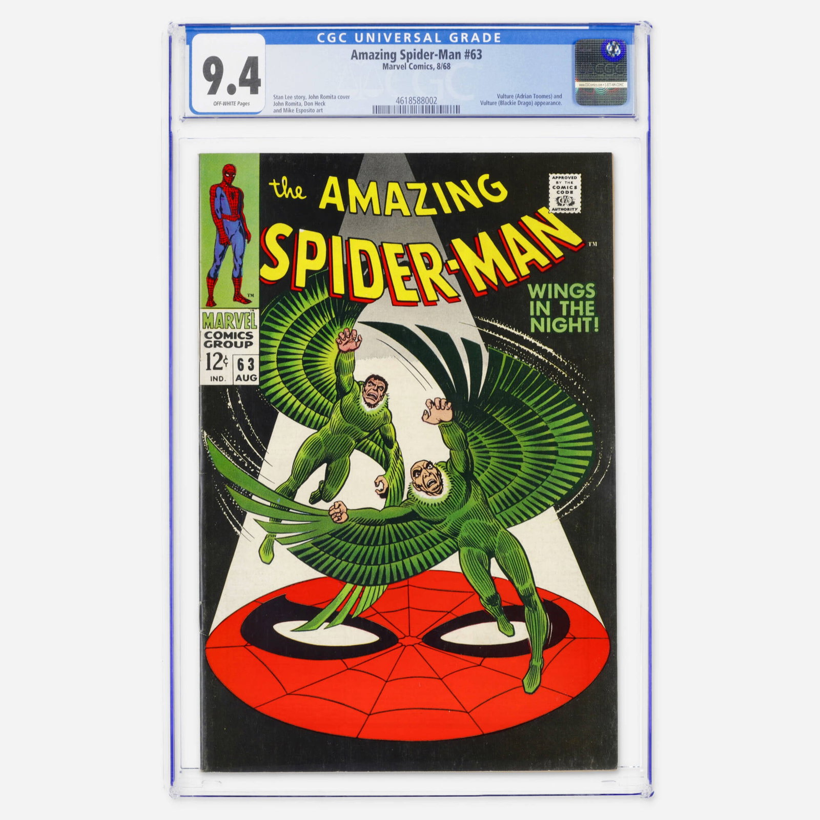 Marvel Comics Amazing Spider-Man #63 CGC 9.4 (1 of 2)