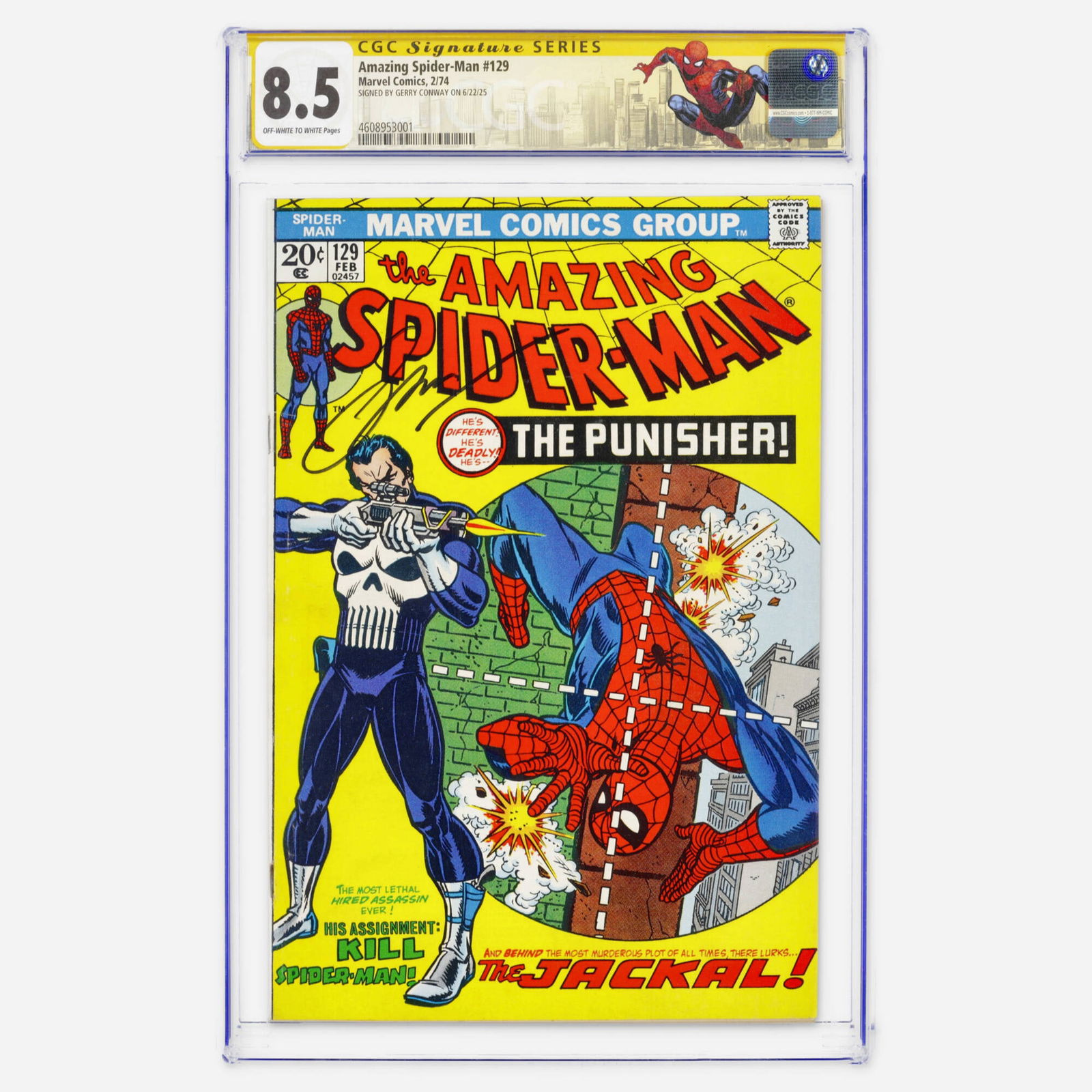 Marvel Comics Amazing Spider-Man #129 CGC 8.5 Signature Series Gerry Conway (1 of 2)