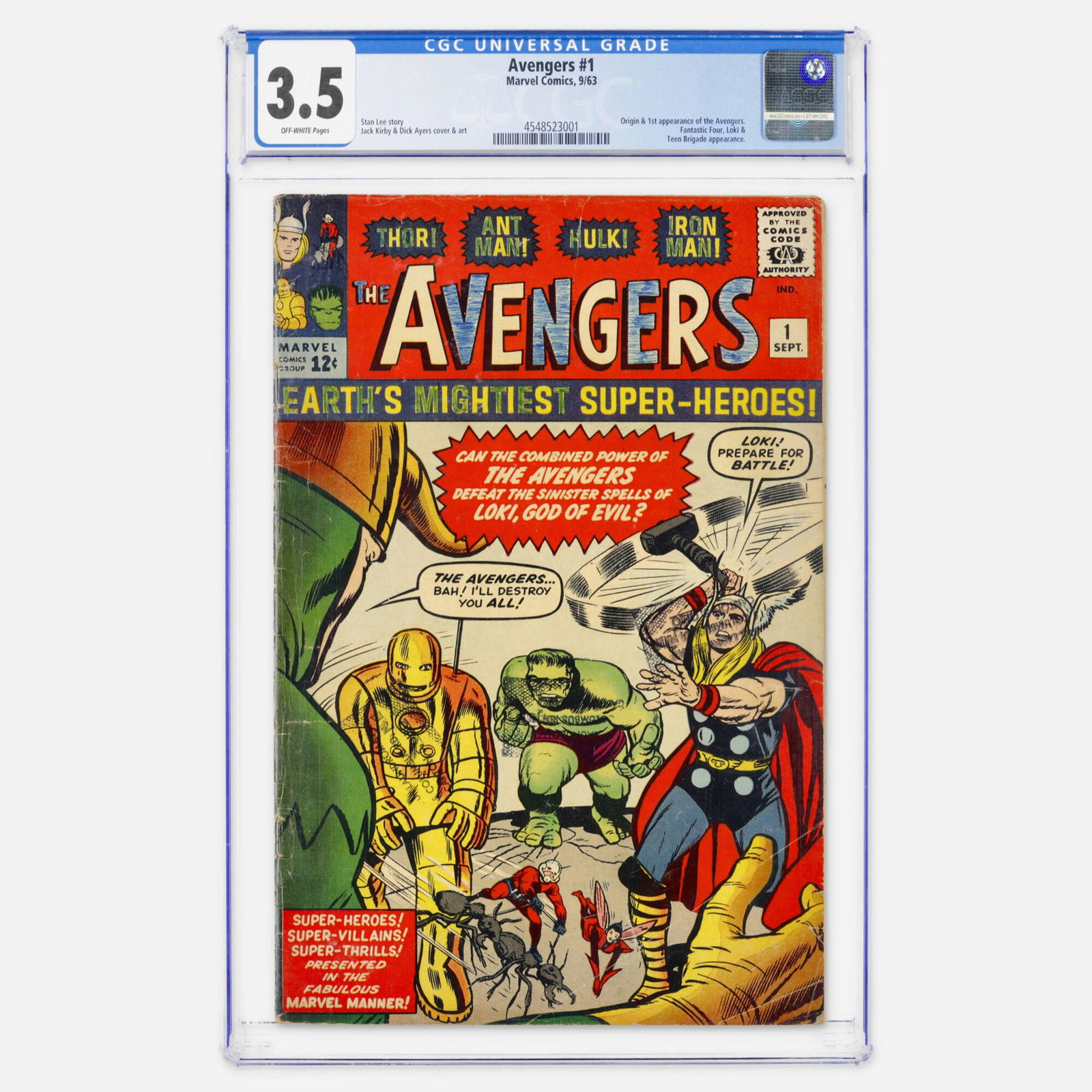 Marvel Comics Avengers #1 CGC 3.5 (1 of 2)