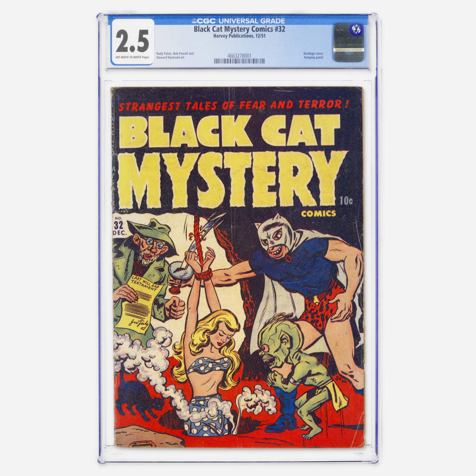 Harvey Publications Black Cat Mystery Comics #32 CGC 2.5 (1 of 2)